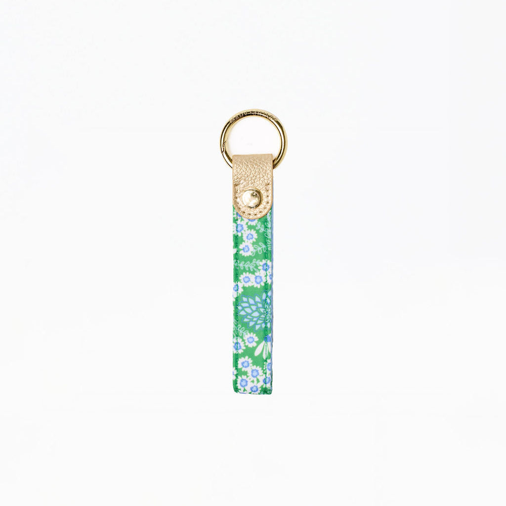 Skinny Key Fob in Daisy Chain Green - The Preppy Bunny