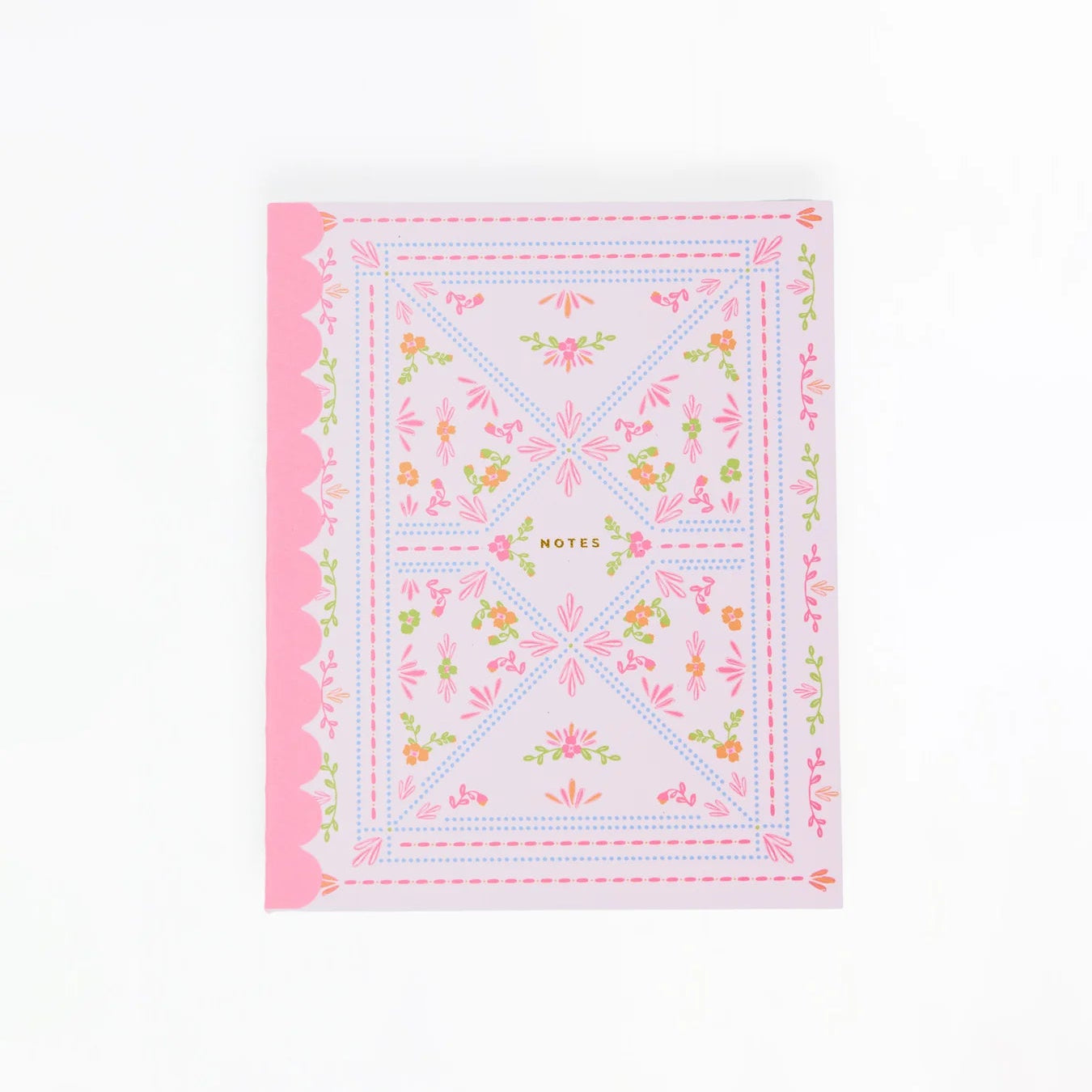 Scallop Notebook in Floral Stitch - The Preppy Bunny