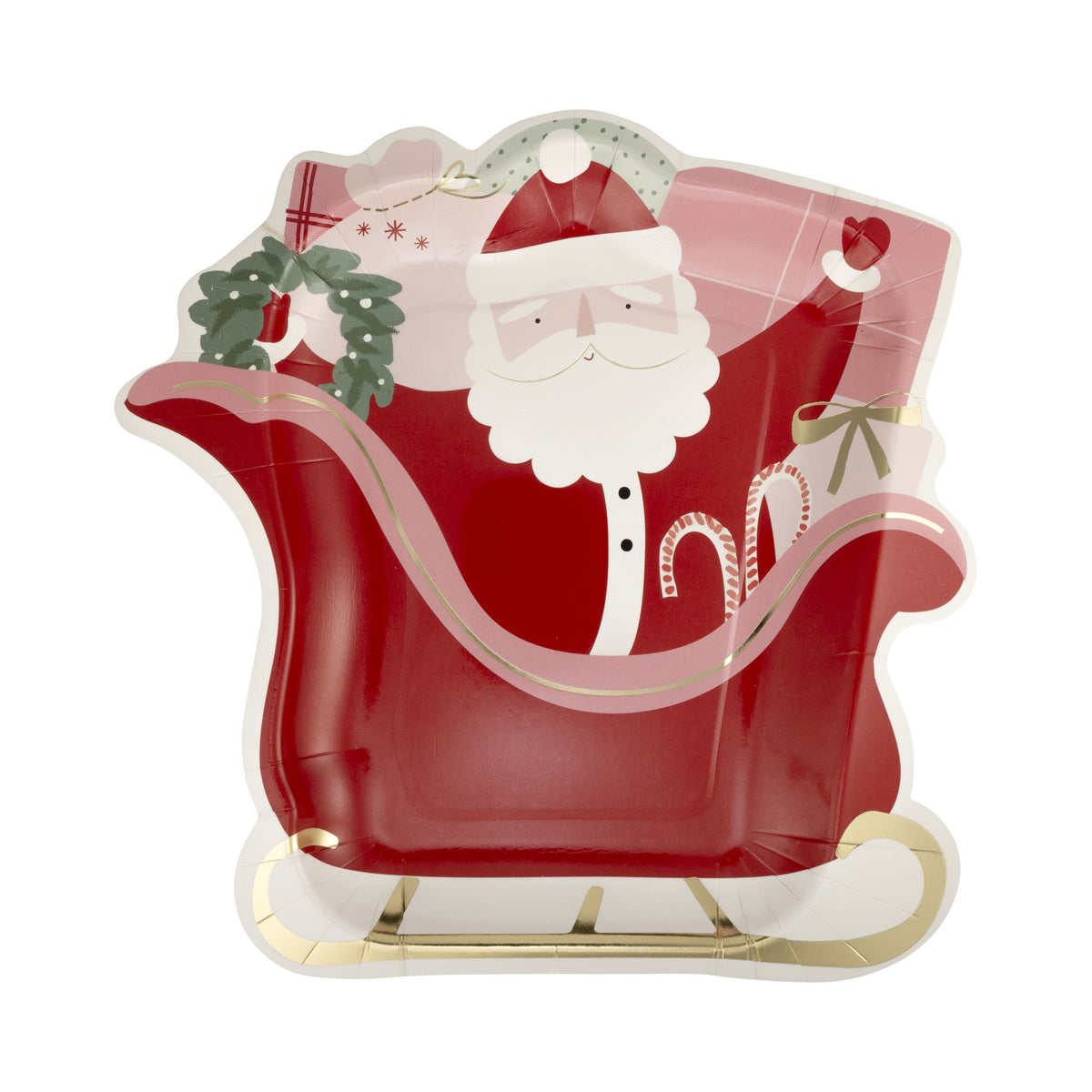 Santa&#39;s Sleigh Shaped Paper Plates