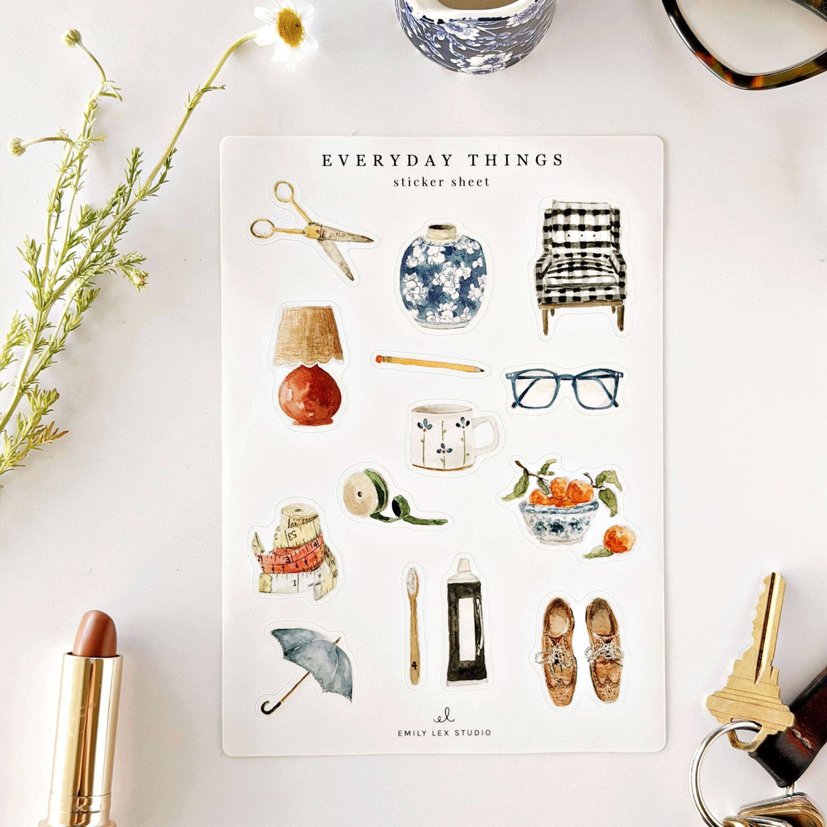 Everyday things sticker sheets