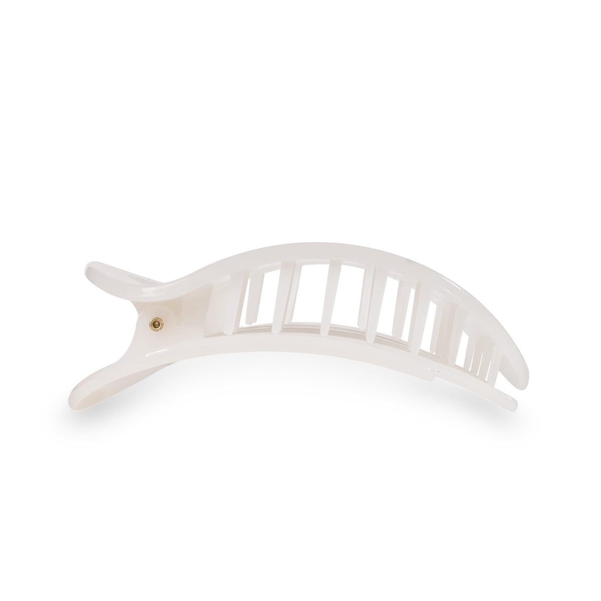 Round Flat Hair Clip | Medium | Coconut White