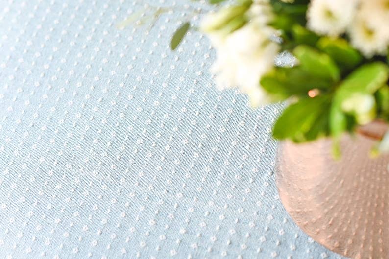Blue Dotted Tablecloth - The Preppy Bunny