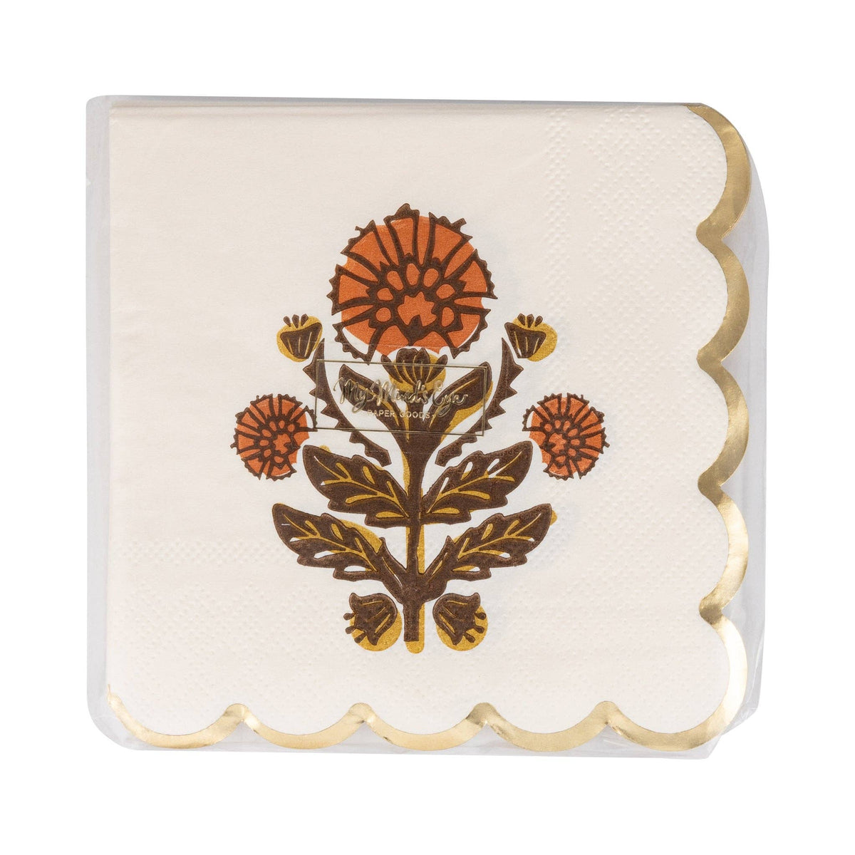 Give Thanks Floral Paper Cocktail Napkins - The Preppy Bunny