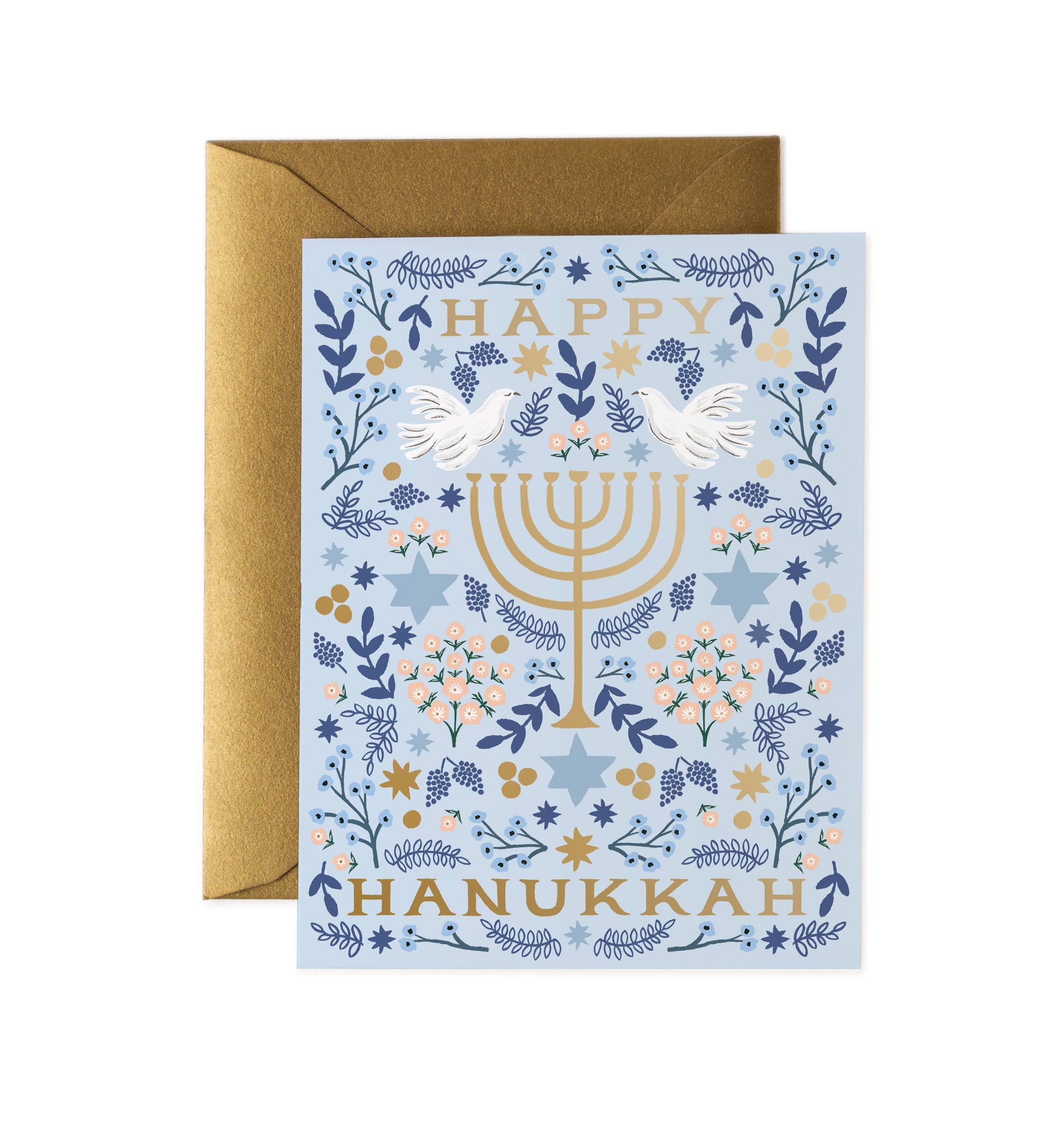 Hanukkah Menorah Card - The Preppy Bunny