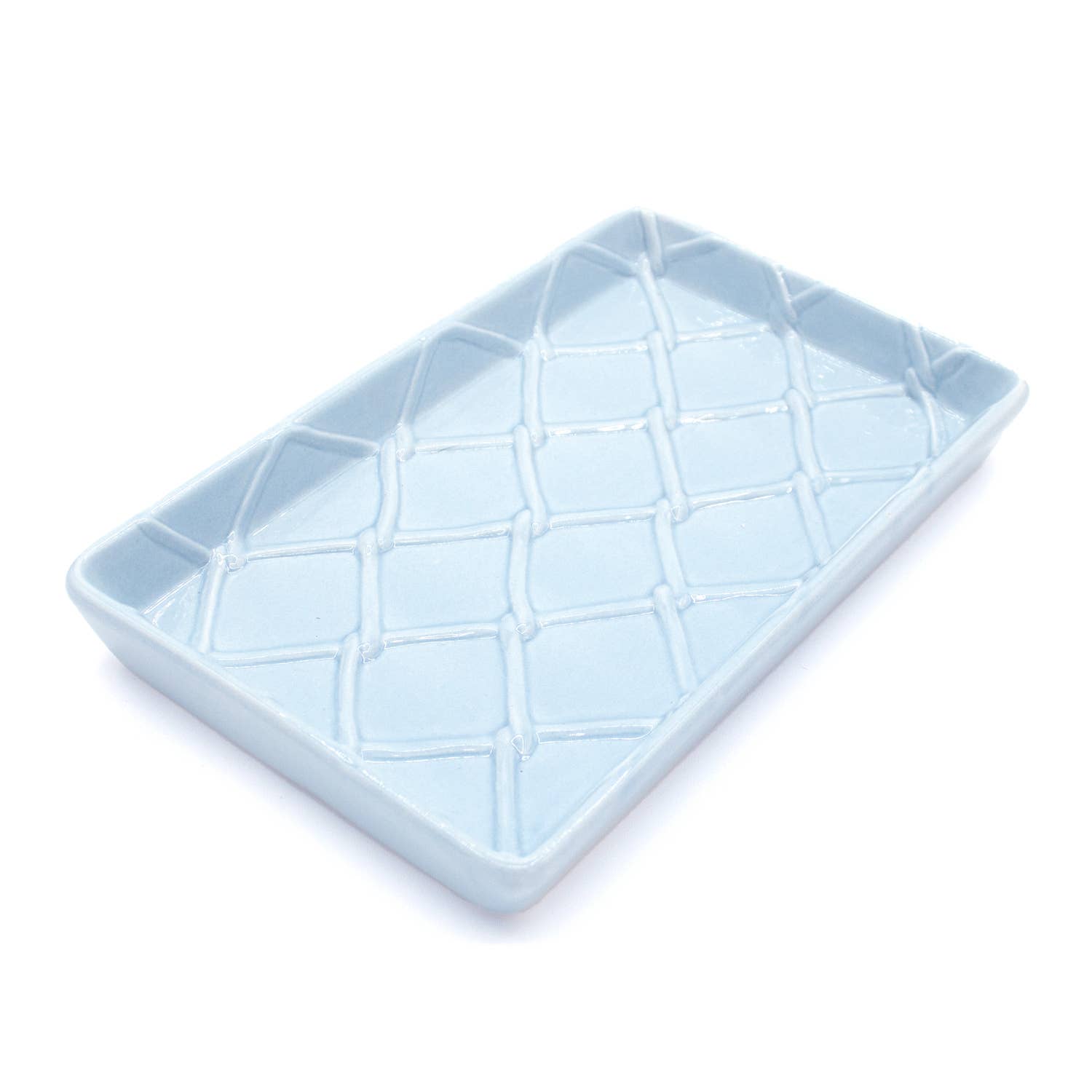 Light Blue Textured Guest Towel Tray - The Preppy Bunny