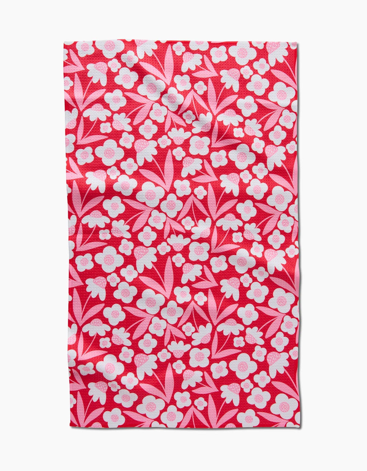 Pink Blooms Tea Towel by Geometry