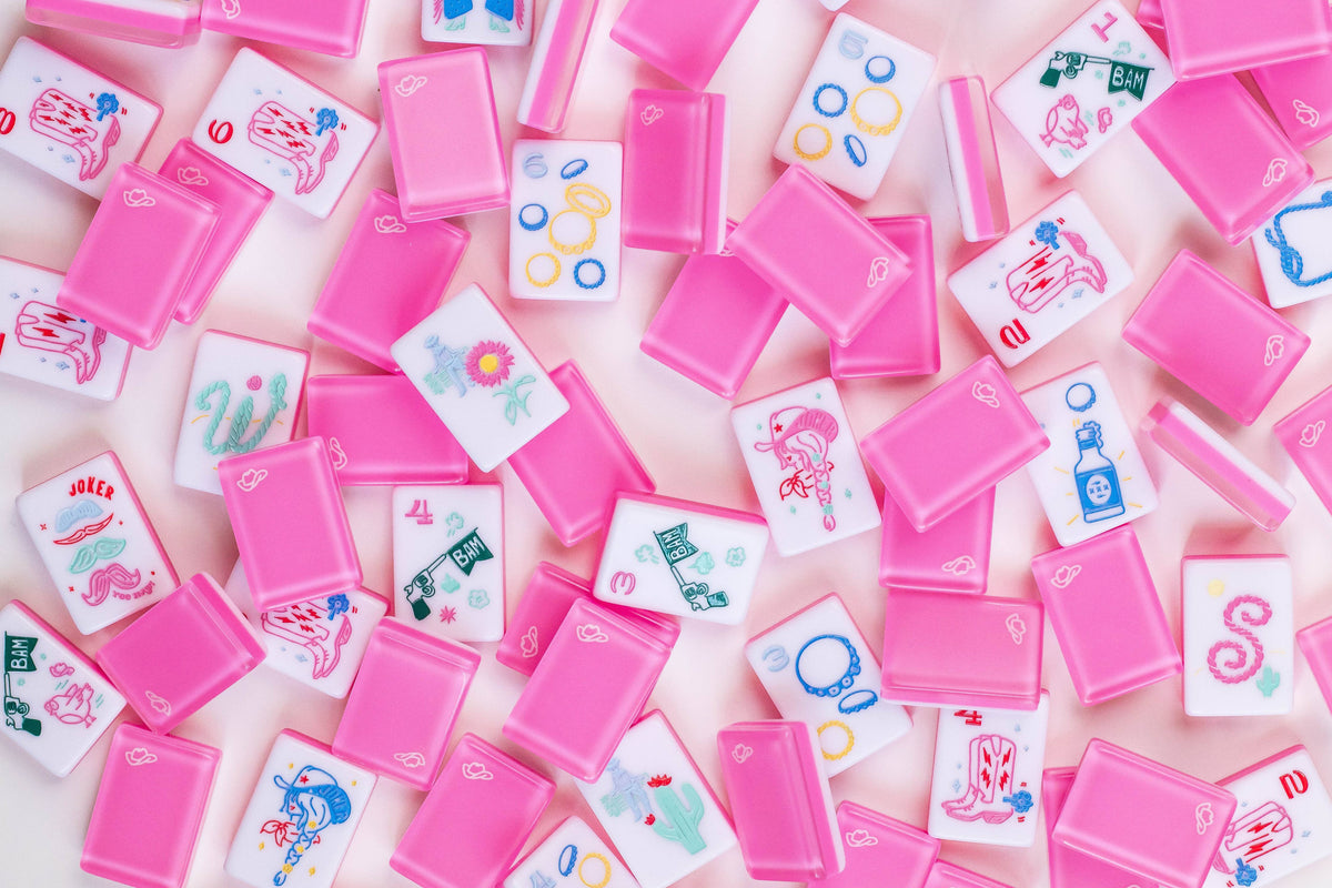 Miss Cowgirl Mahjong Tile Set - The Preppy Bunny