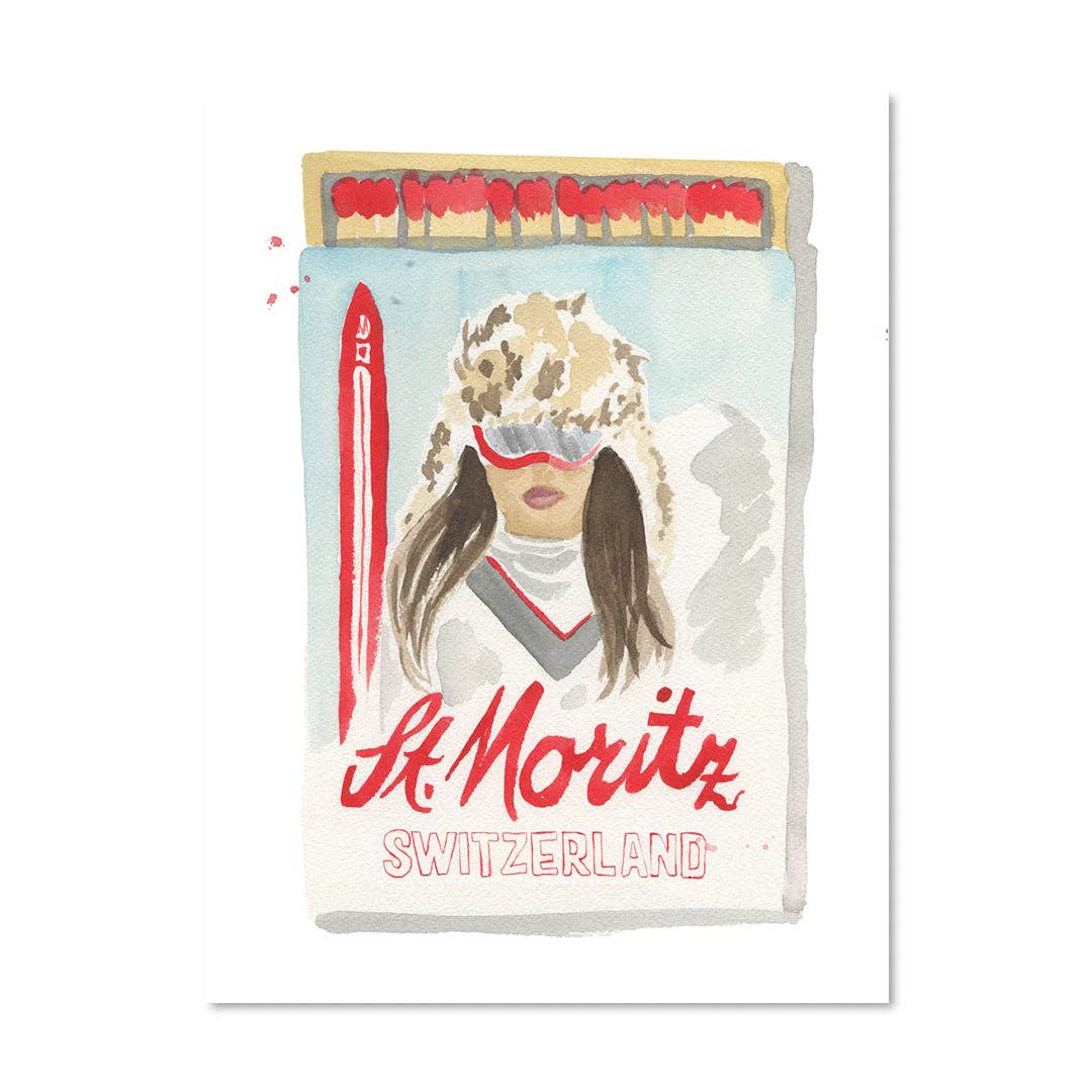 St. Moritz Matchbook Print in 5” x 7” - The Preppy Bunny