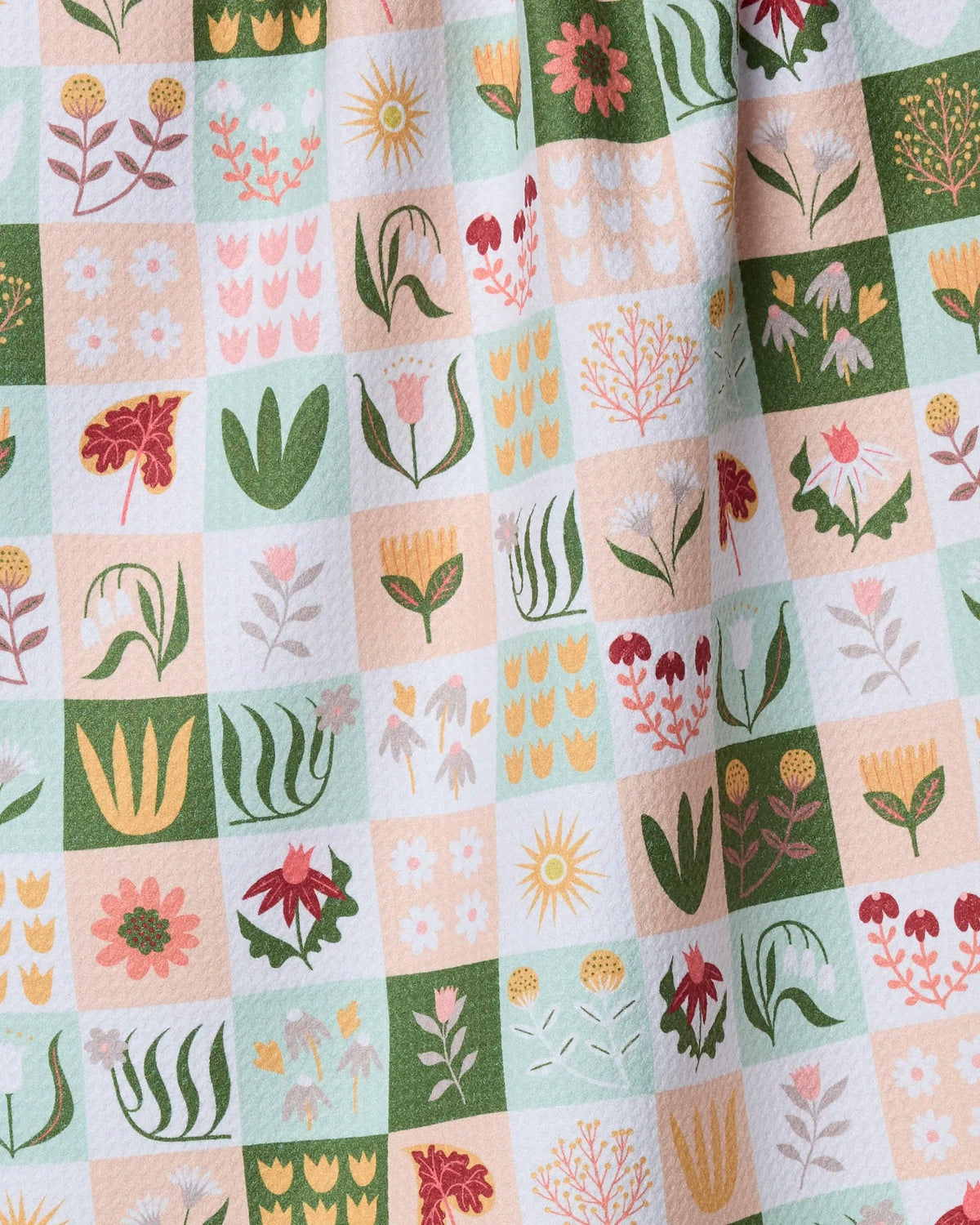 Patchwork Garden Tea Towel by Geometry