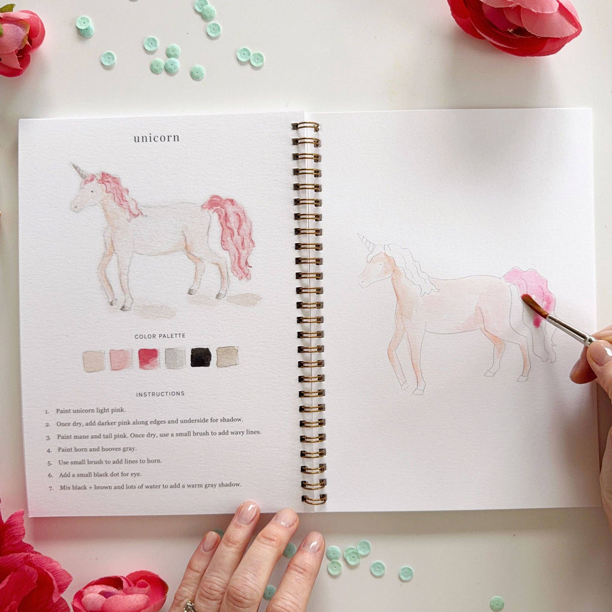 Fairytale watercolor workbook - The Preppy Bunny