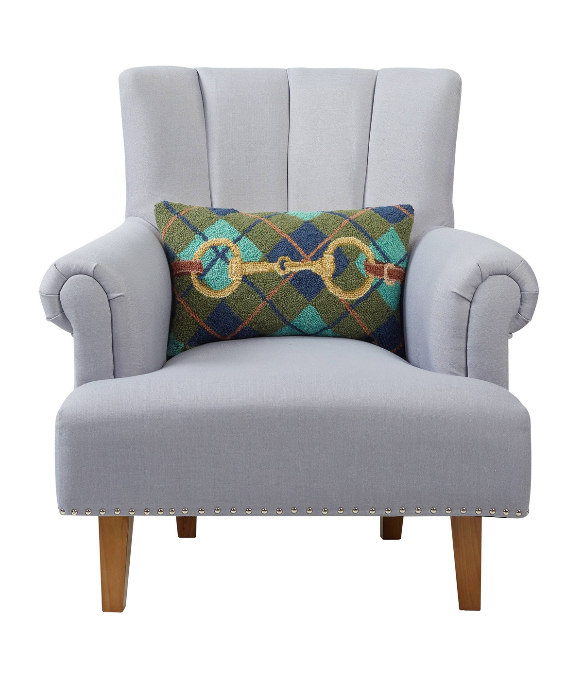 Gingham Buckle Hook Pillow - The Preppy Bunny