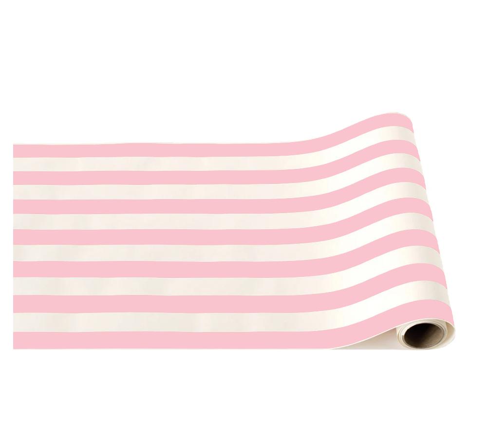 PETAL PINK SIGNATURE CABANA STRIPE TABLE RUNNER