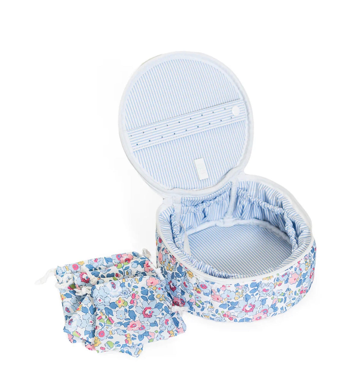 Quilted Jewelry Round in Bridgehampton Floral - The Preppy Bunny