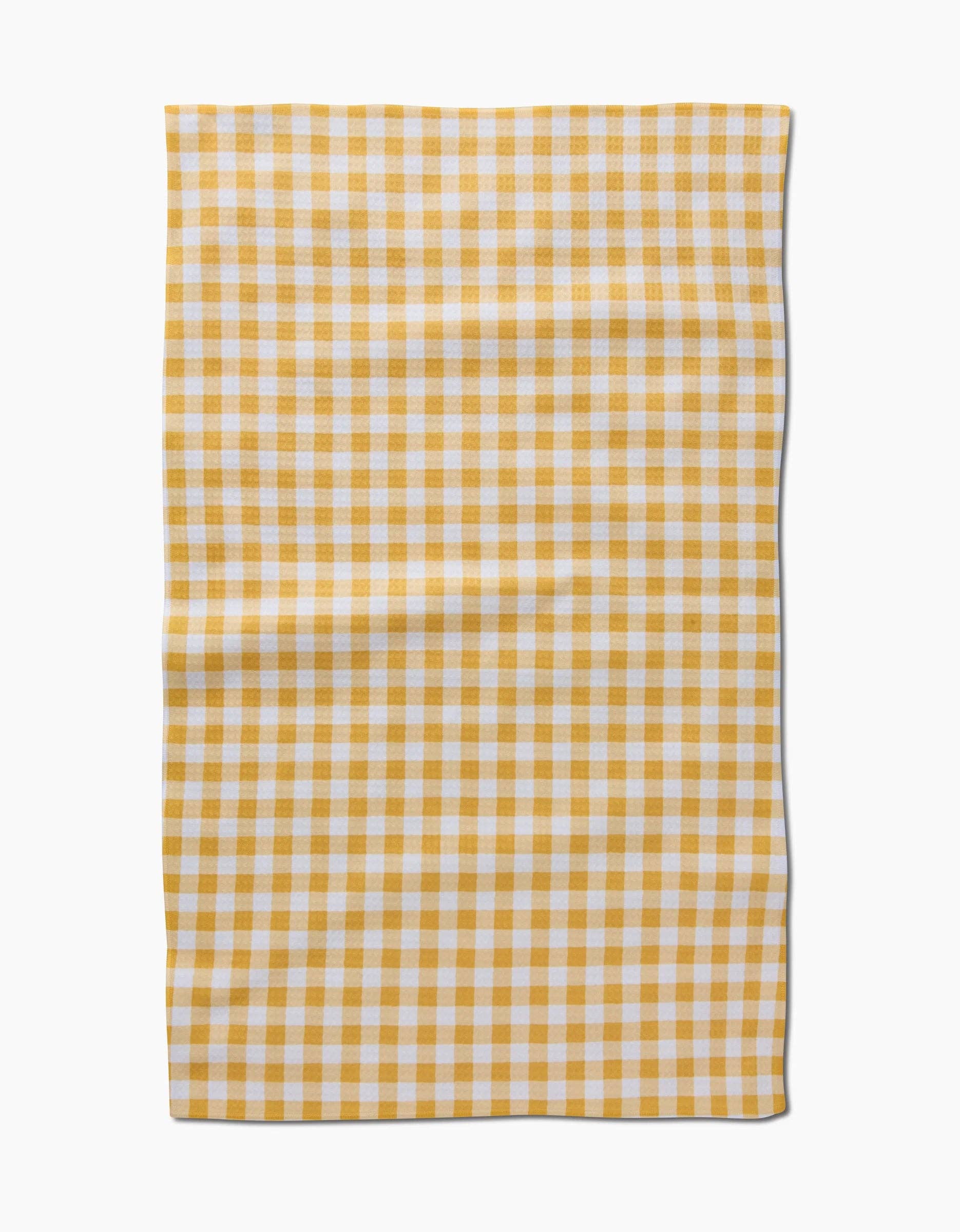 Golden Plaid Luxe Hand Towel by Geometry - The Preppy Bunny