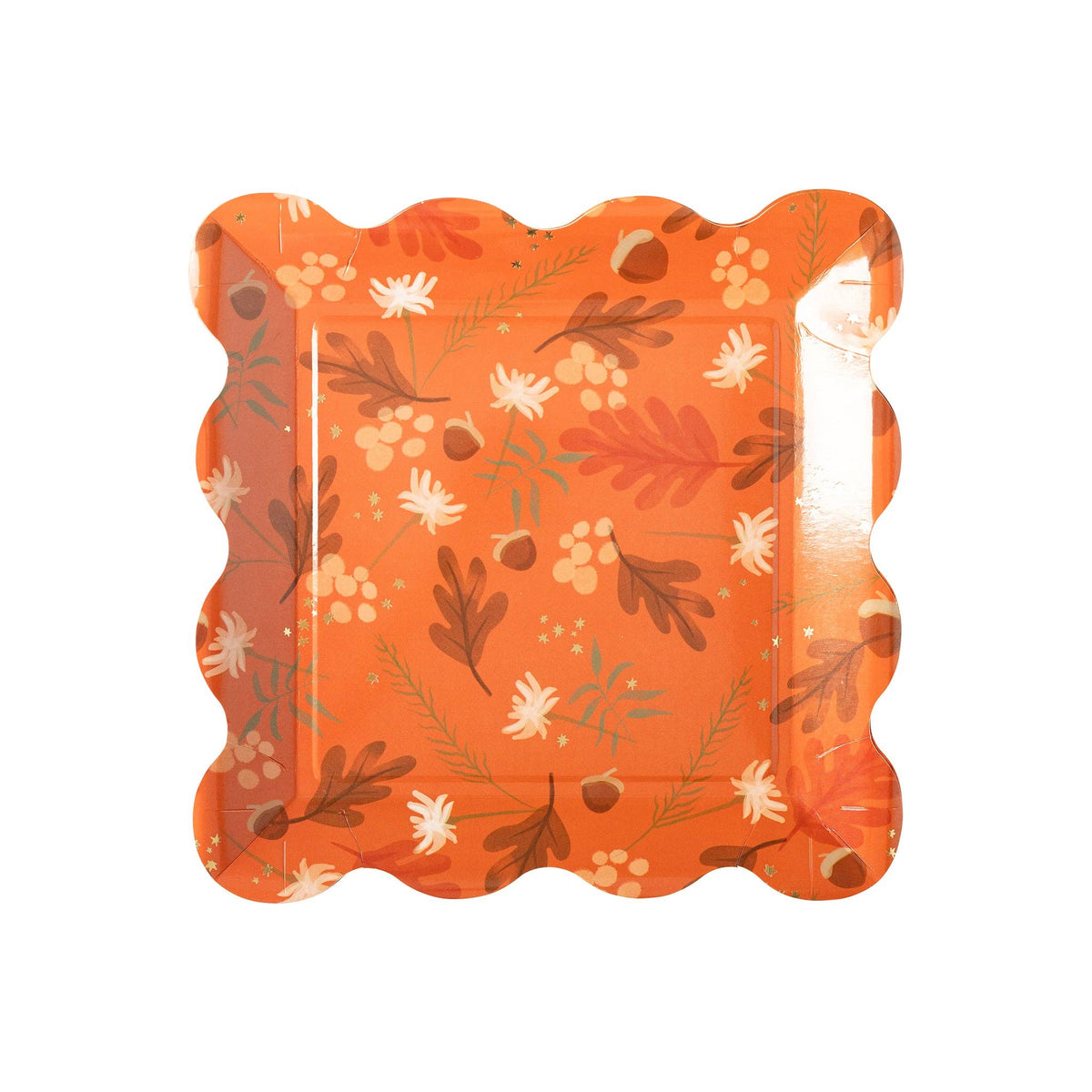 Harvest Foliage Wave Paper Plates