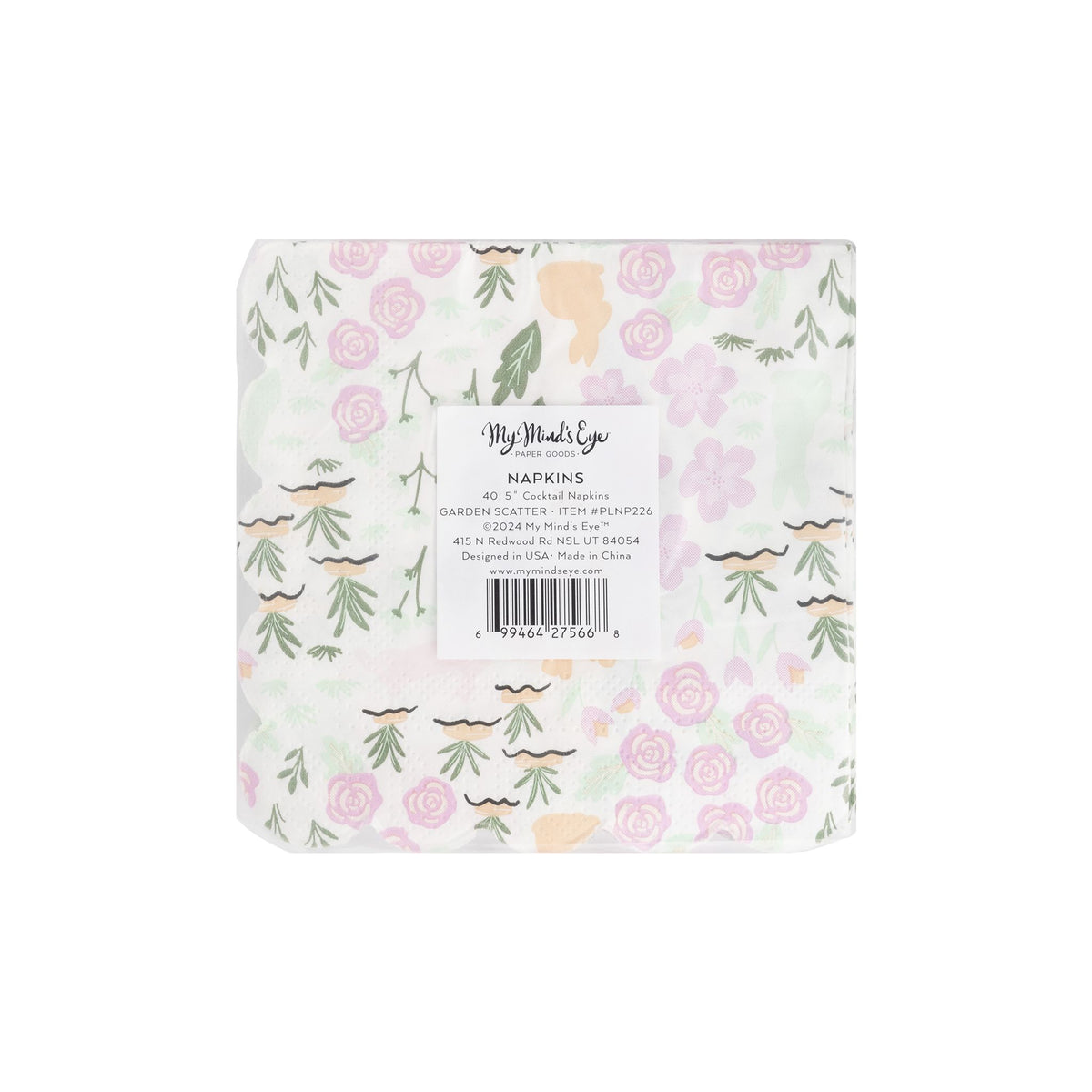 Garden Scatter Paper Beverage Napkins - The Preppy Bunny