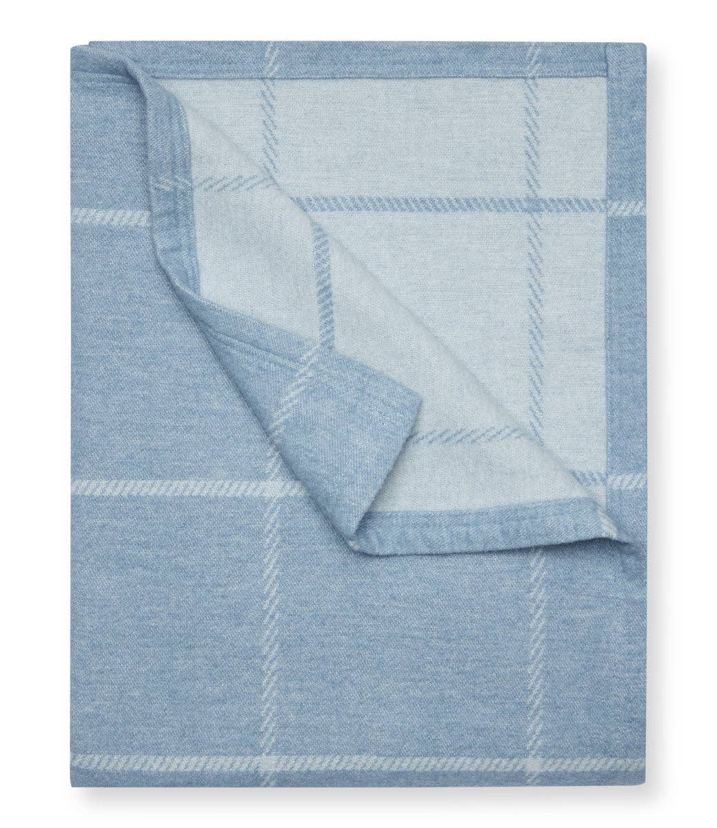 The Lightweight ChappyWrap Blanket - Windowpane Cornflower - The Preppy Bunny