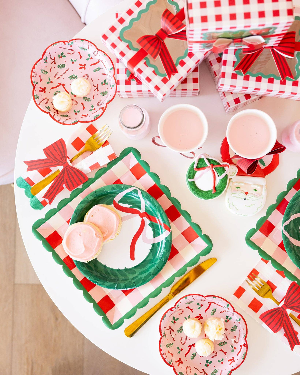 Plaid Paper Napkins with Bow - The Preppy Bunny