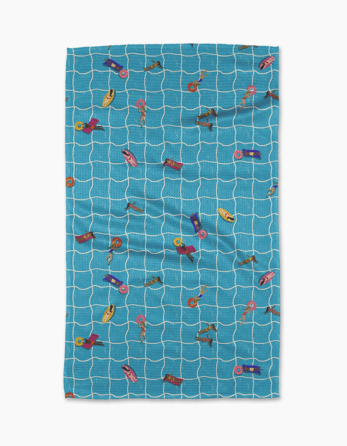 At The Pool Tea Towel by Geometry - The Preppy Bunny