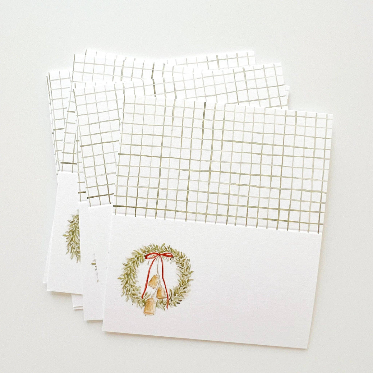 Bell wreath place cards