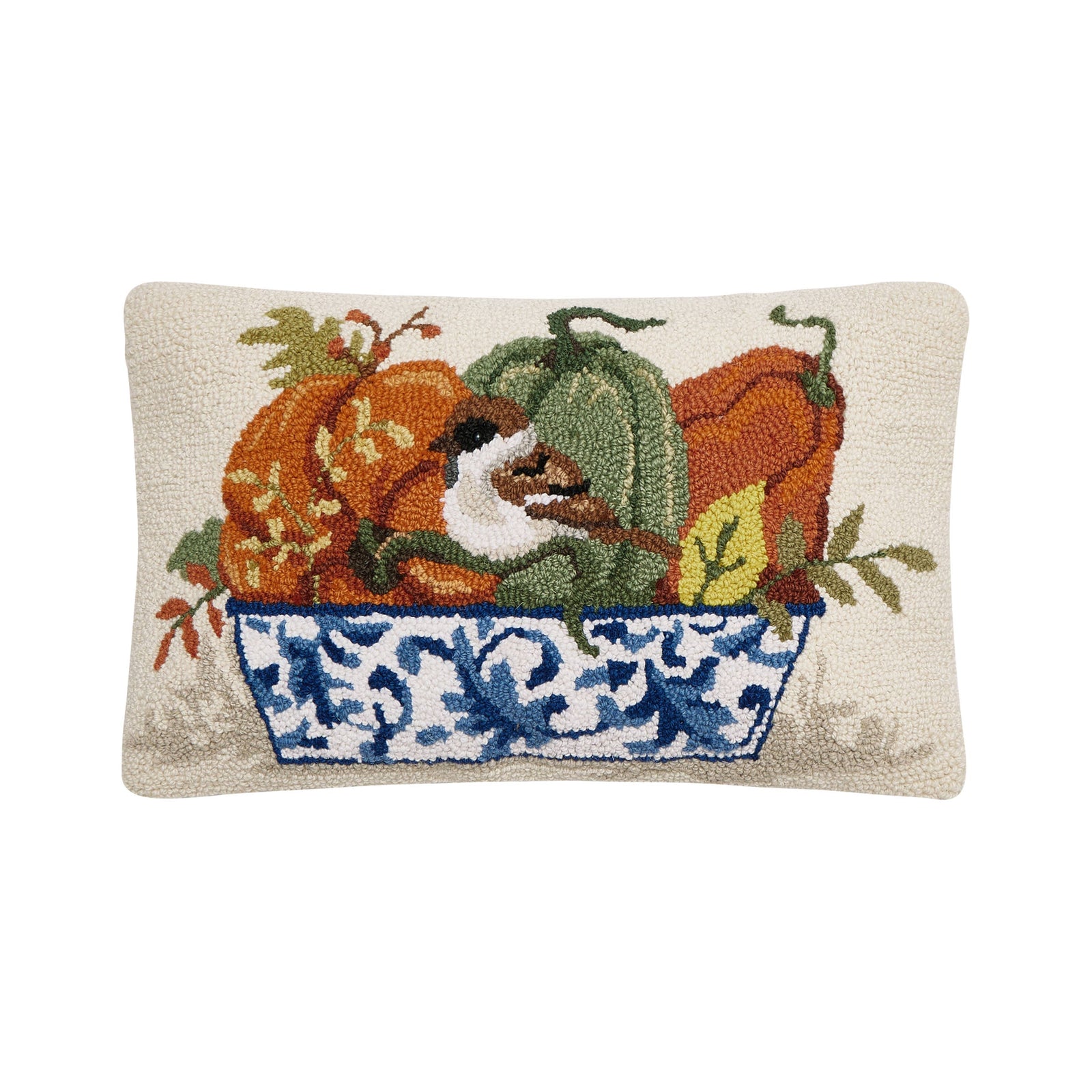 Fall Chinoiserie Pumpkins Hook Pillow - The Preppy Bunny