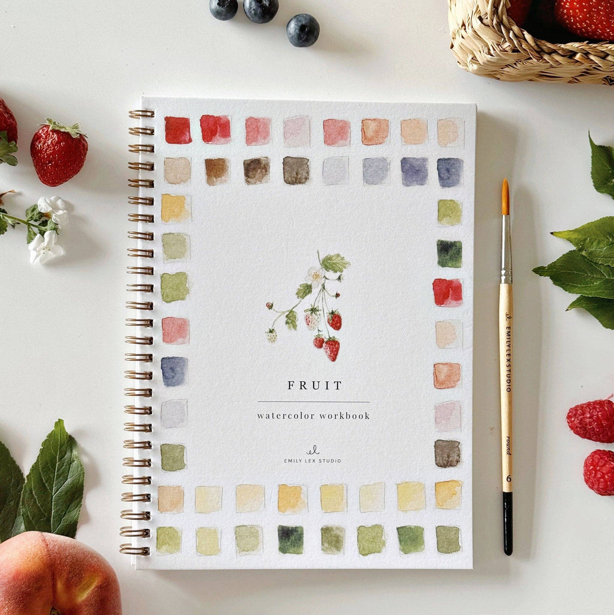 Fruit Watercolor Workbook - The Preppy Bunny