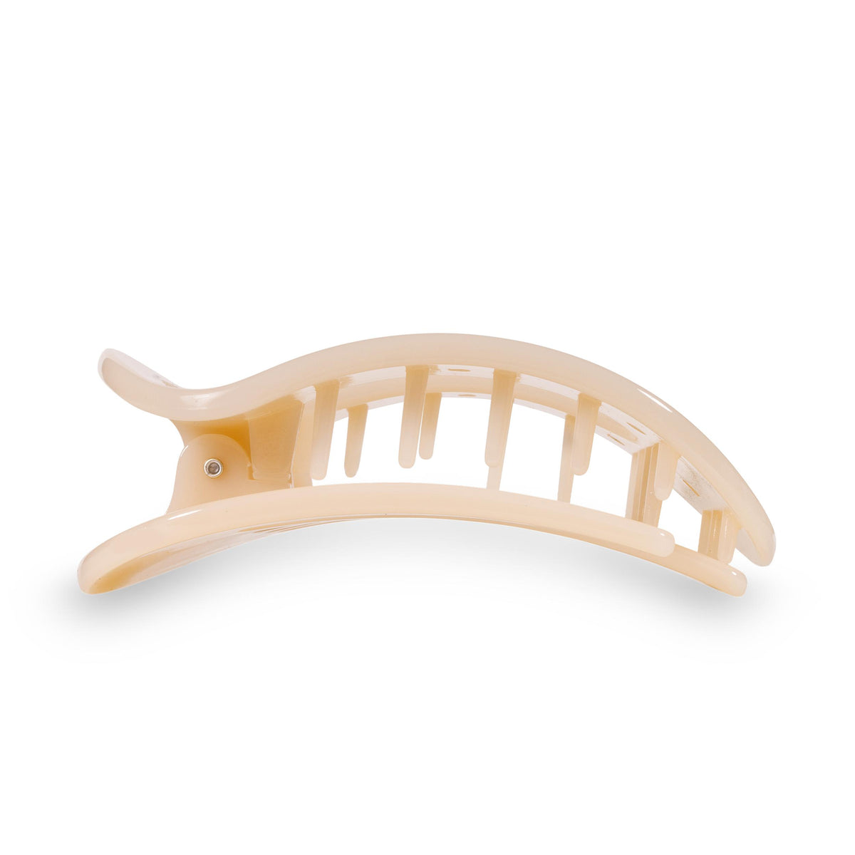 Round Flat Hair Clip | Large | Almond Beige