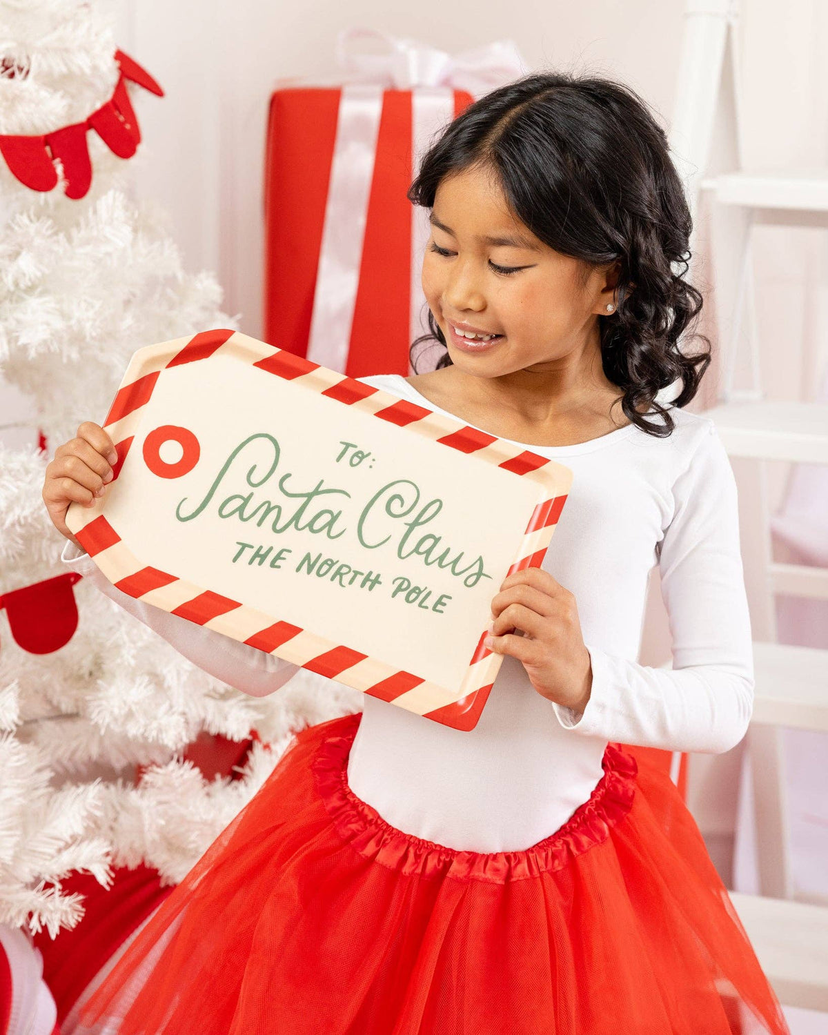 To Santa Tag Bamboo Tray - The Preppy Bunny