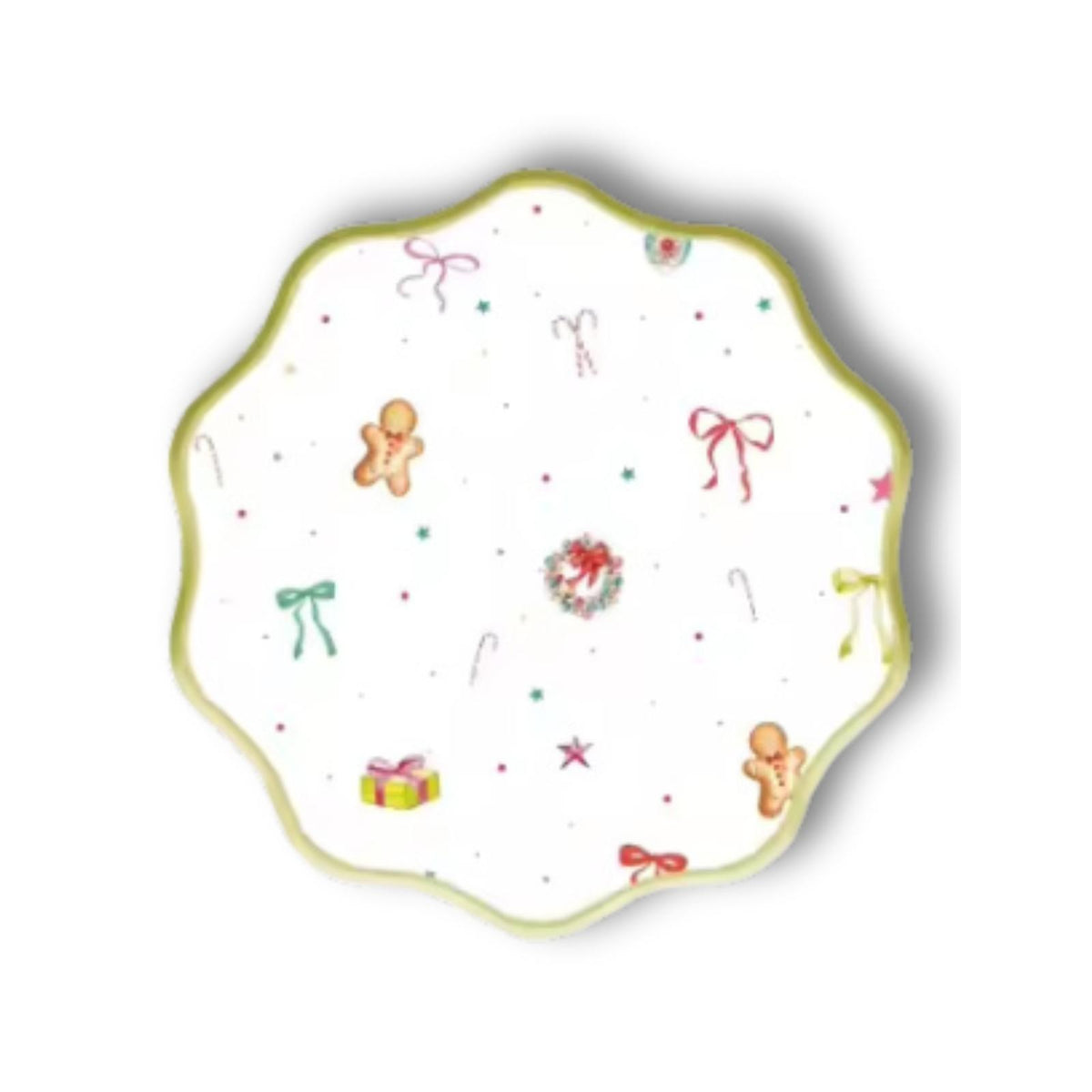 Christmas Bows Patterned Paper Plates - The Preppy Bunny