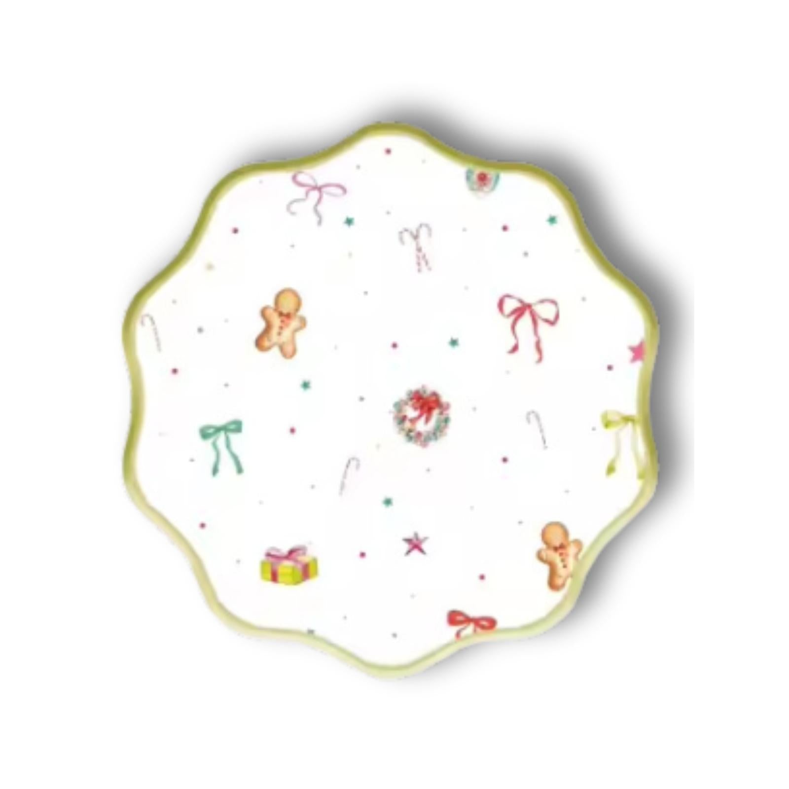 Christmas Bows Patterned Paper Plates - The Preppy Bunny