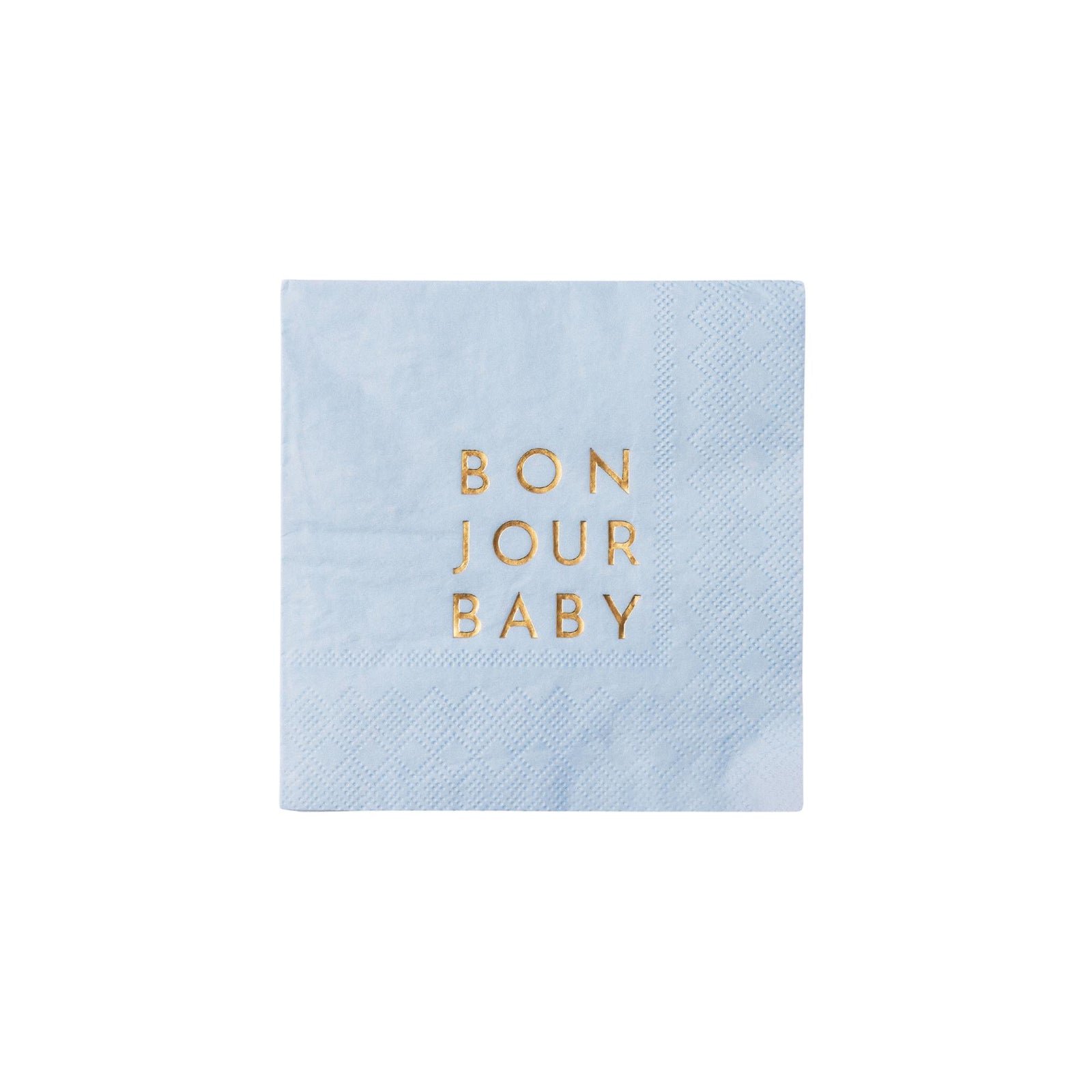 BONJOUR BABY SKY BLUE COCKTAIL NAPKINS - The Preppy Bunny