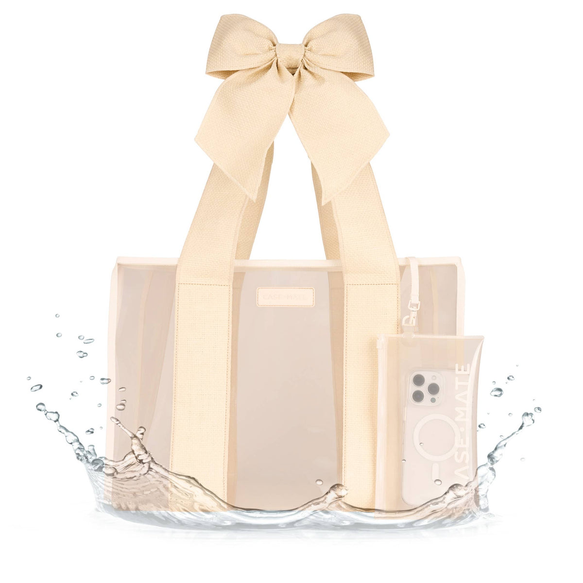 Case-Mate Ecru Raffia Bow Jelly Tote Bag - The Preppy Bunny