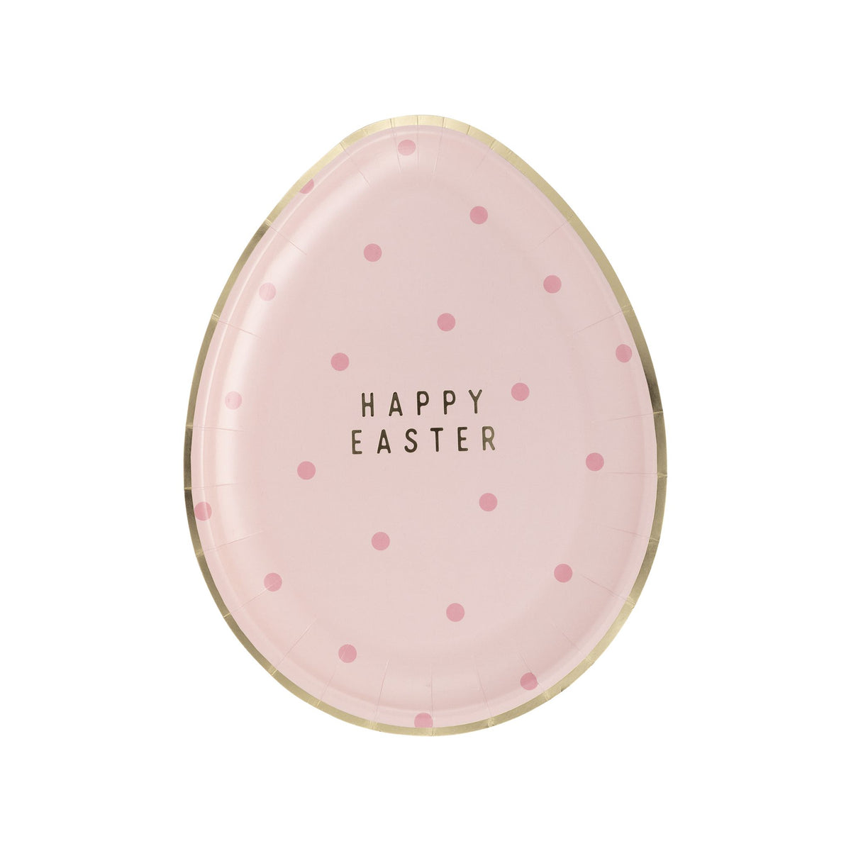 Polka Dot Egg Shaped Paper Plate Set - The Preppy Bunny