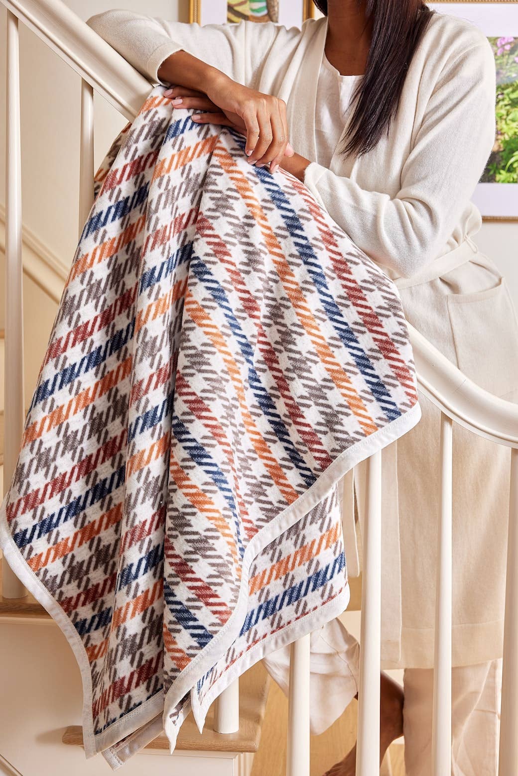 Hampton Houndstooth Blanket by ChappyWrap