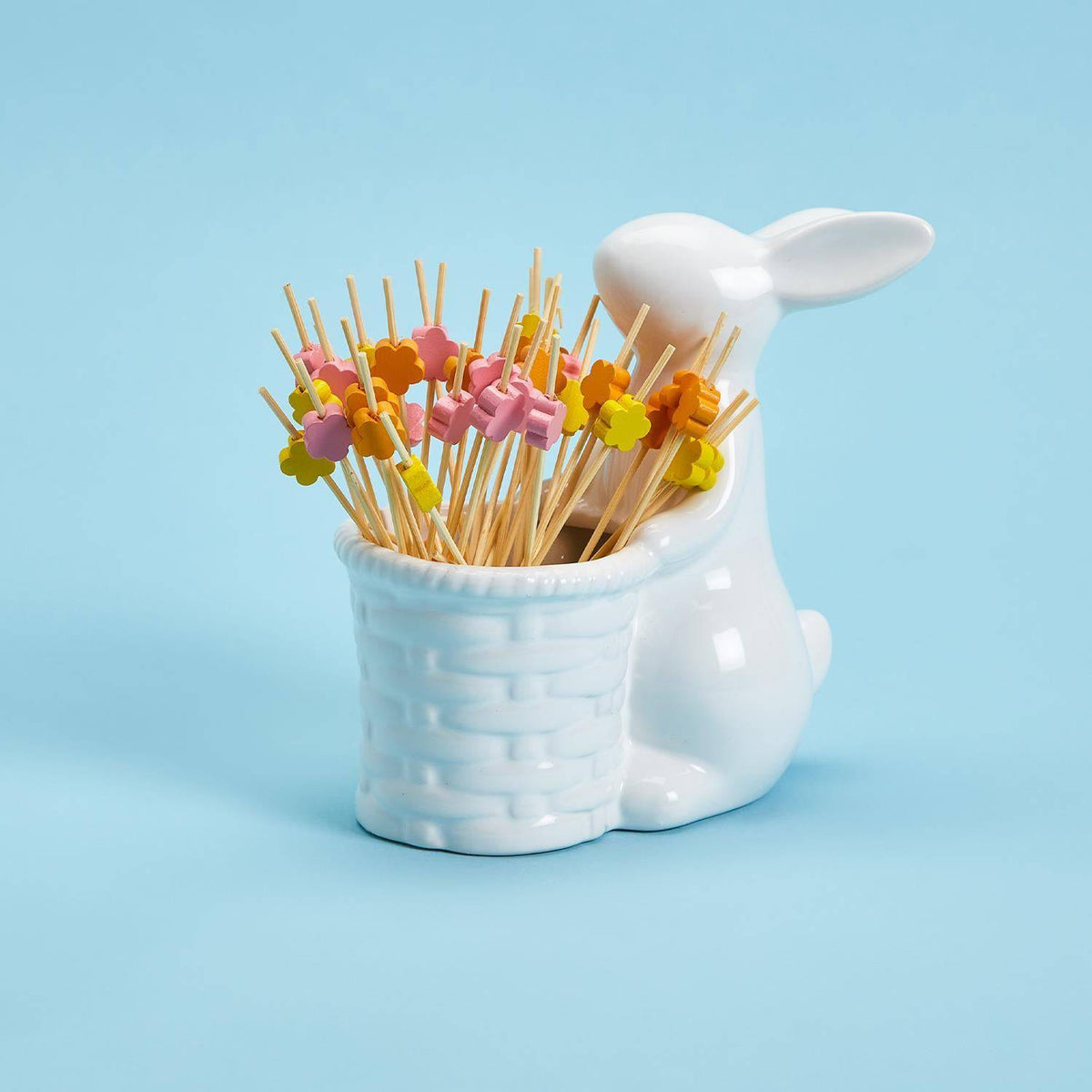 Bunny Pick Holder with Flower Picks - The Preppy Bunny