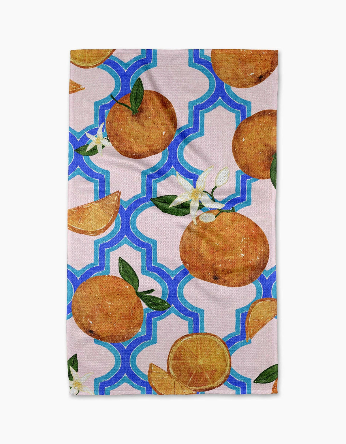 Orange Trellis Tea Towel by Geometry - The Preppy Bunny