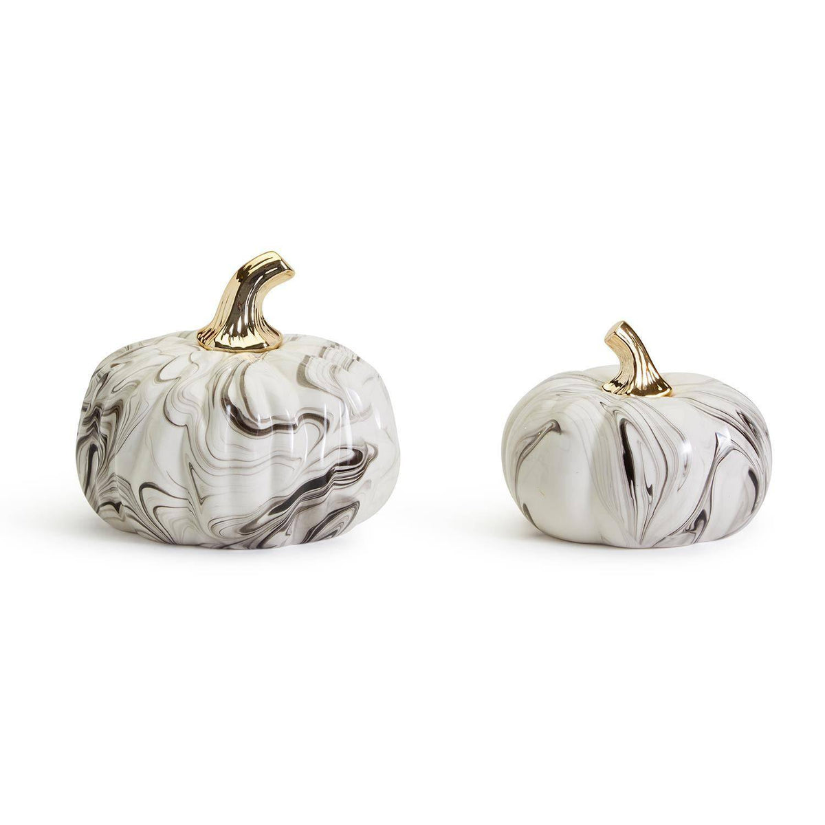 Marbled Black and White Pumpkin - 2 Sizes Available - The Preppy Bunny