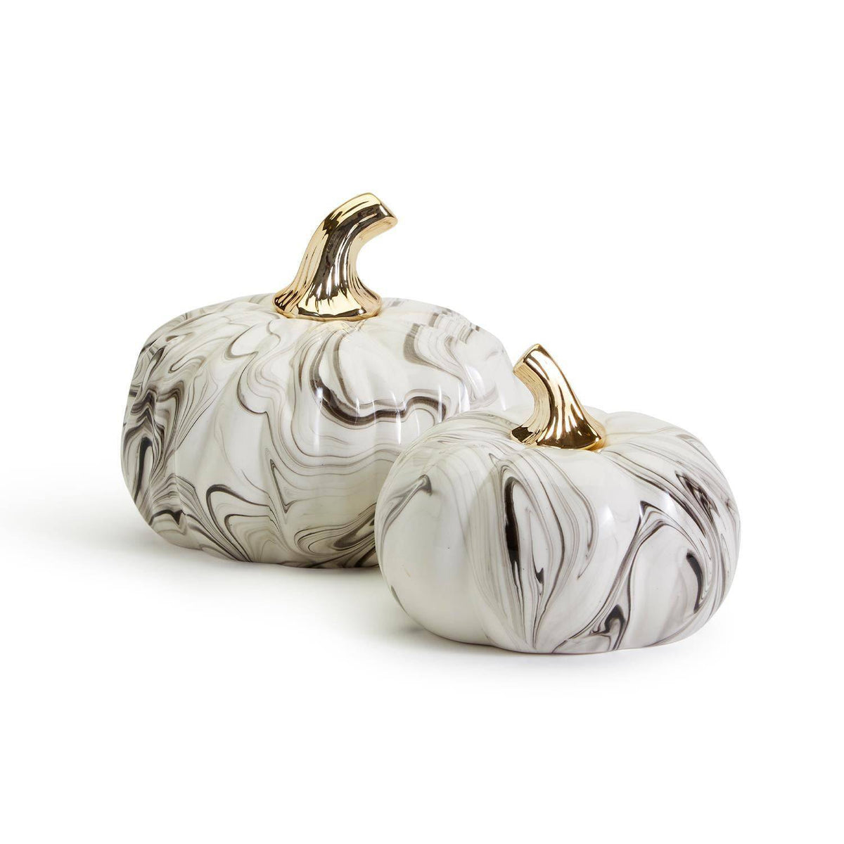 Marbled Black and White Pumpkin - 2 Sizes Available - The Preppy Bunny