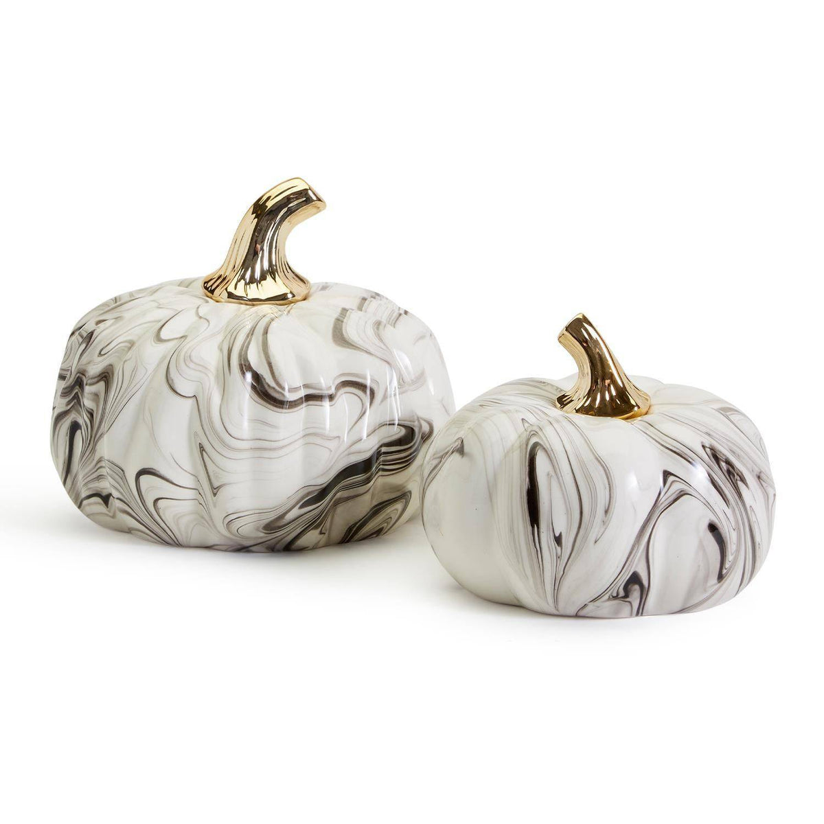 Marbled Black and White Pumpkin - 2 Sizes Available - The Preppy Bunny