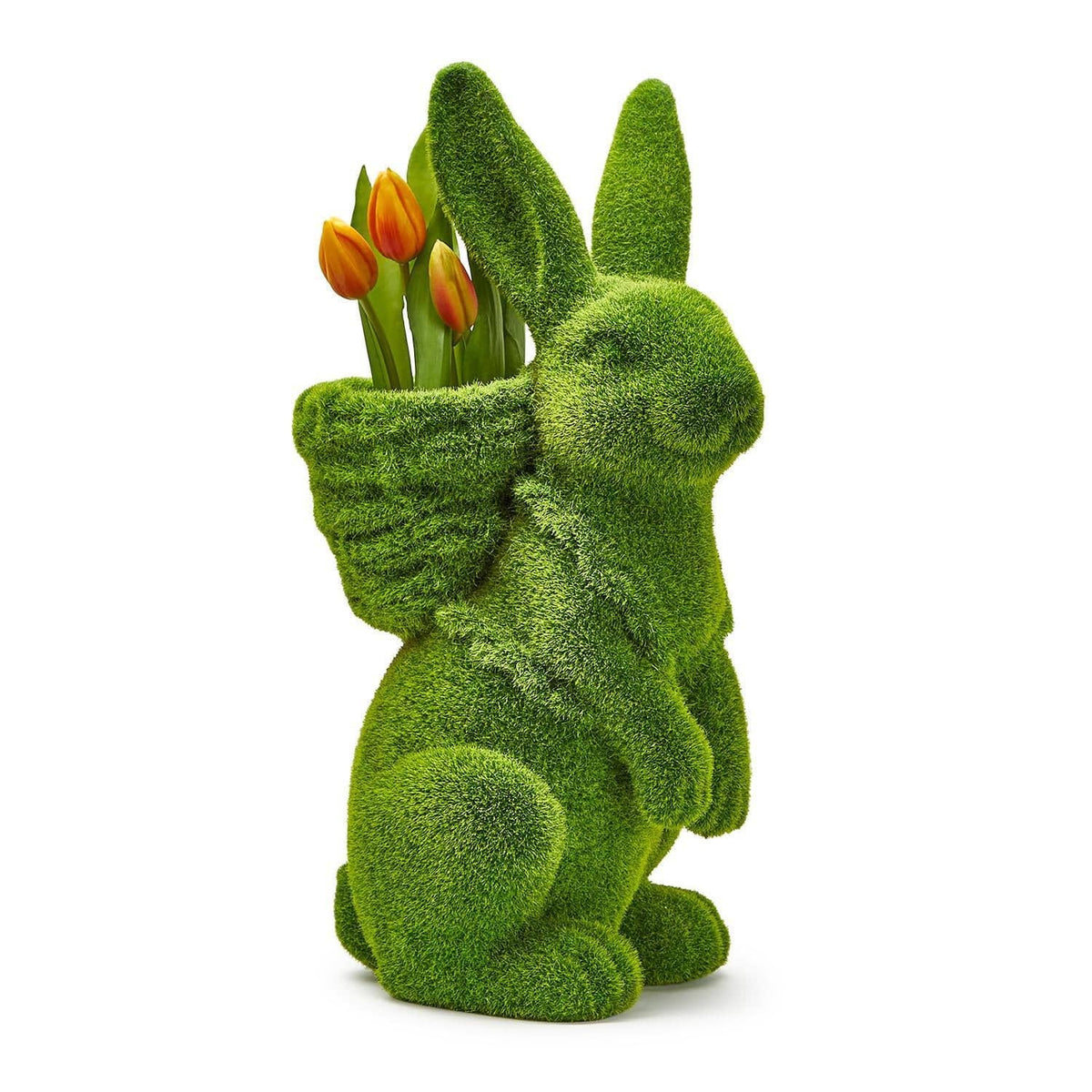 Moss Easter Bunny with Basket - The Preppy Bunny