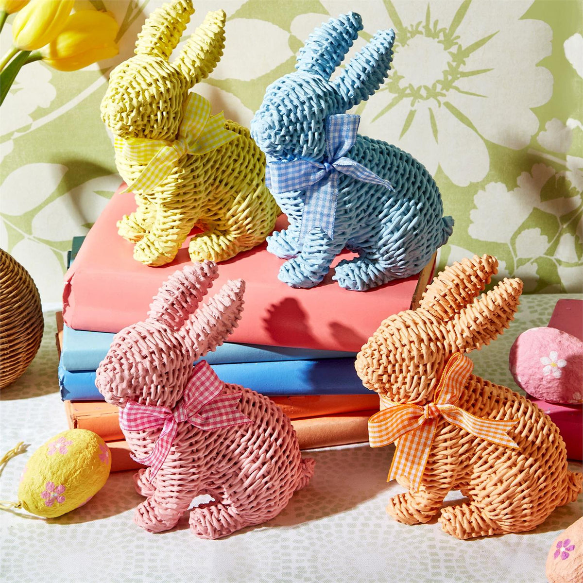 Colorful Basketweave Bunny - The Preppy Bunny