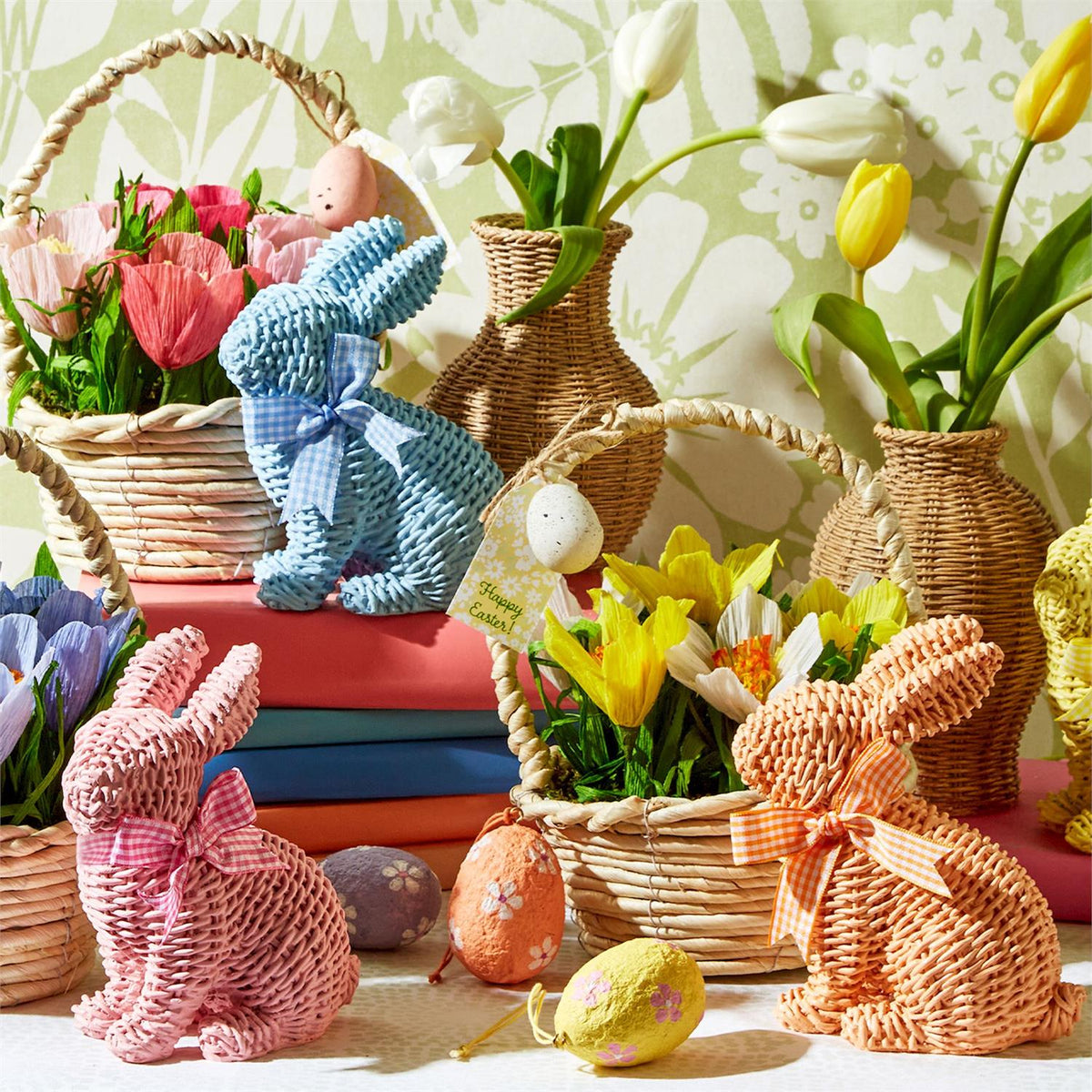 Colorful Basketweave Bunny - The Preppy Bunny