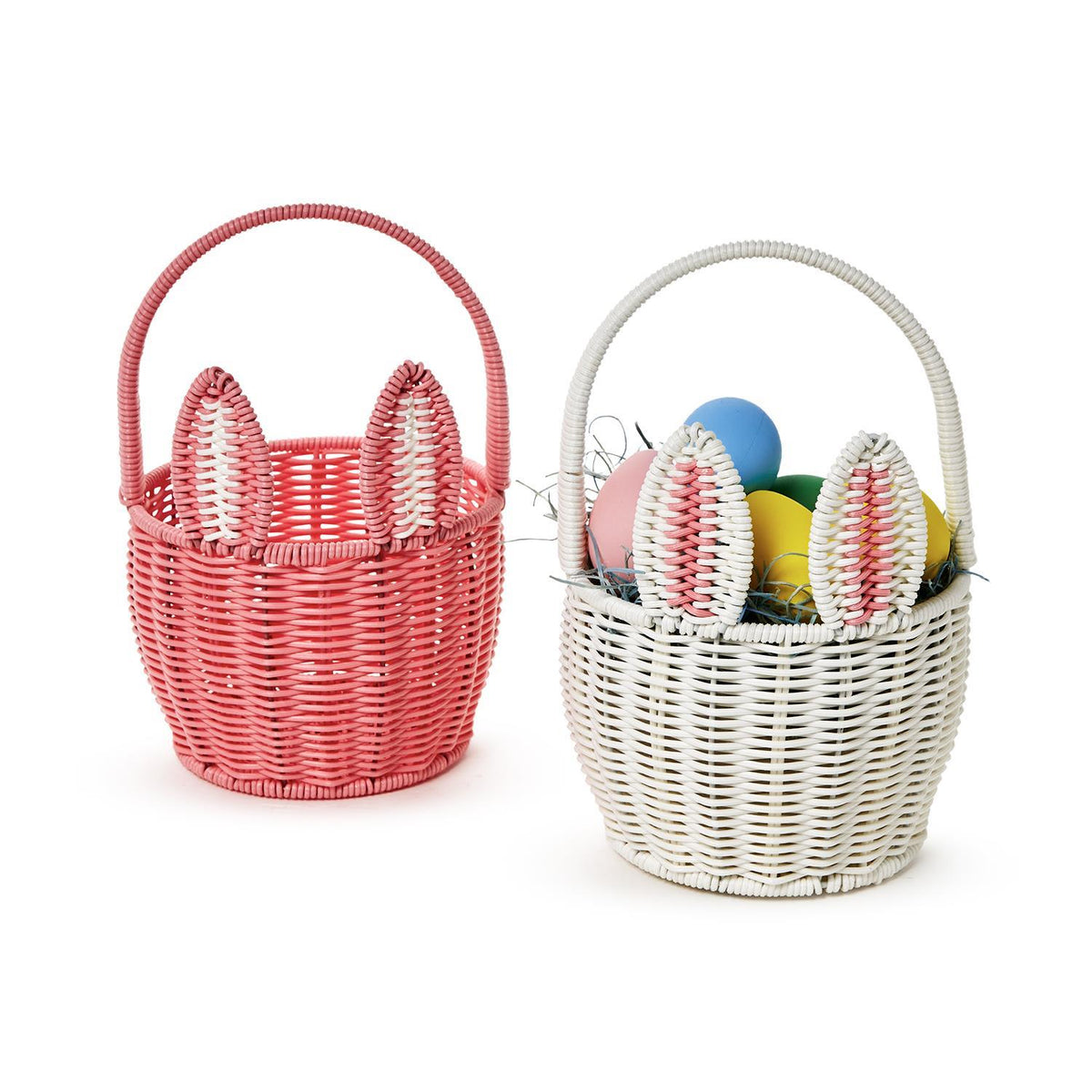 Easter Bunny Basket with Pom Pom Tail