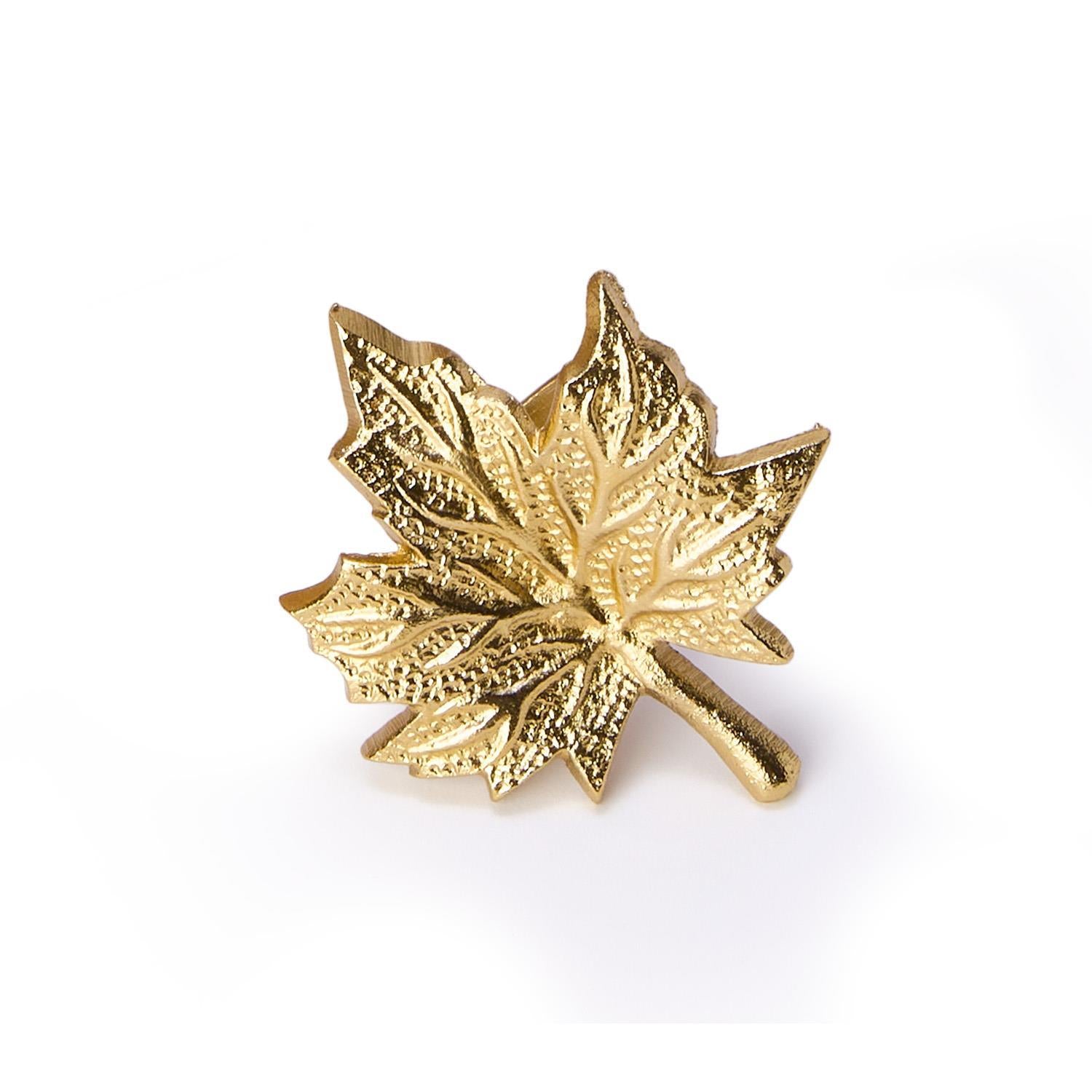 Gold Leaf Napkin Ring - The Preppy Bunny