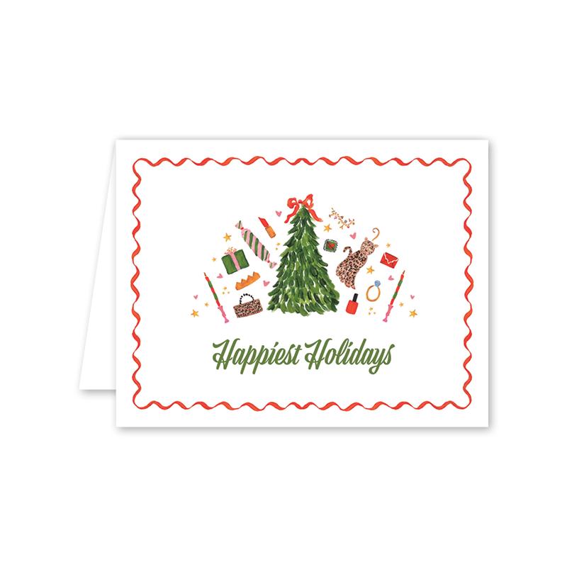 Festive Flashback Greeting Card - The Preppy Bunny