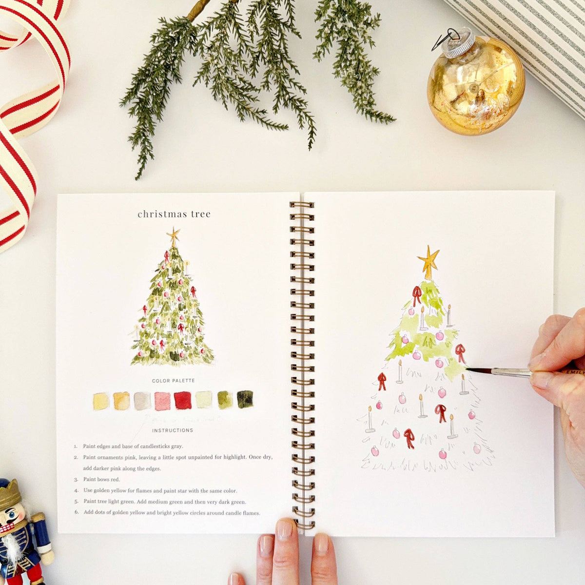 Nutcracker Watercolor Workbook - The Preppy Bunny