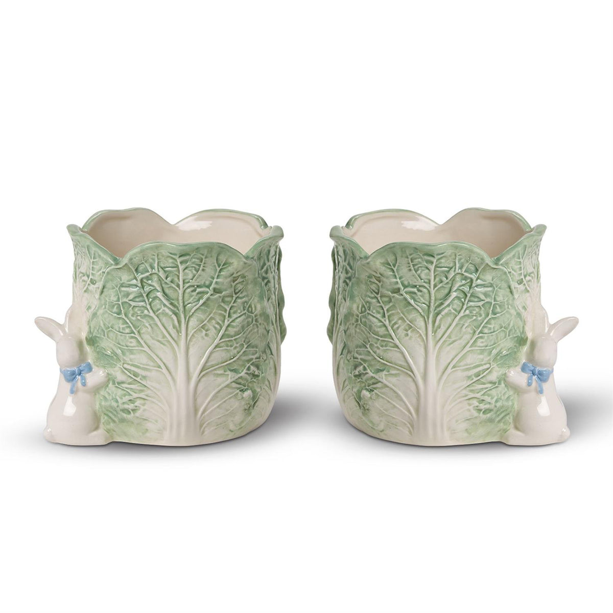 Cabbage and Bunny Cachepot - The Preppy Bunny