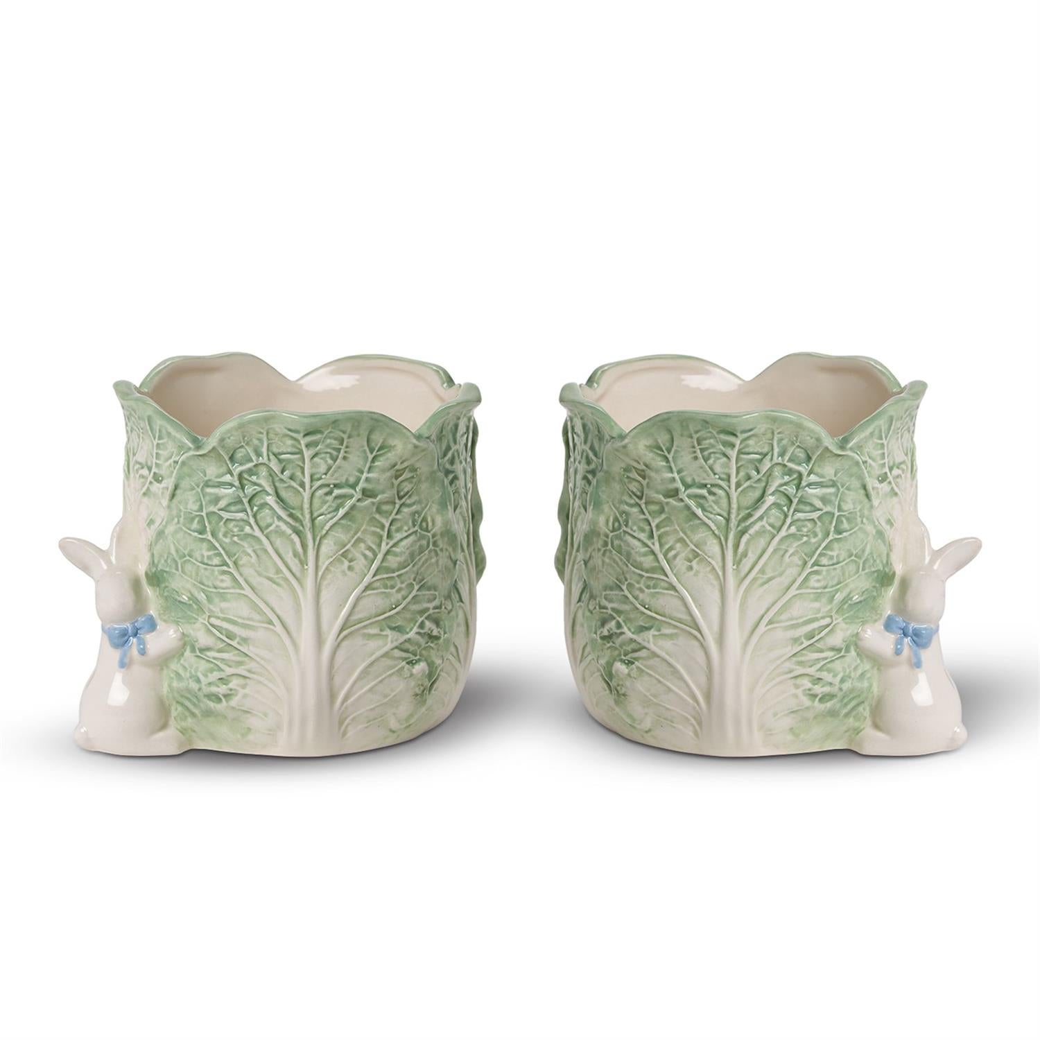 Cabbage and Bunny Cachepot - The Preppy Bunny