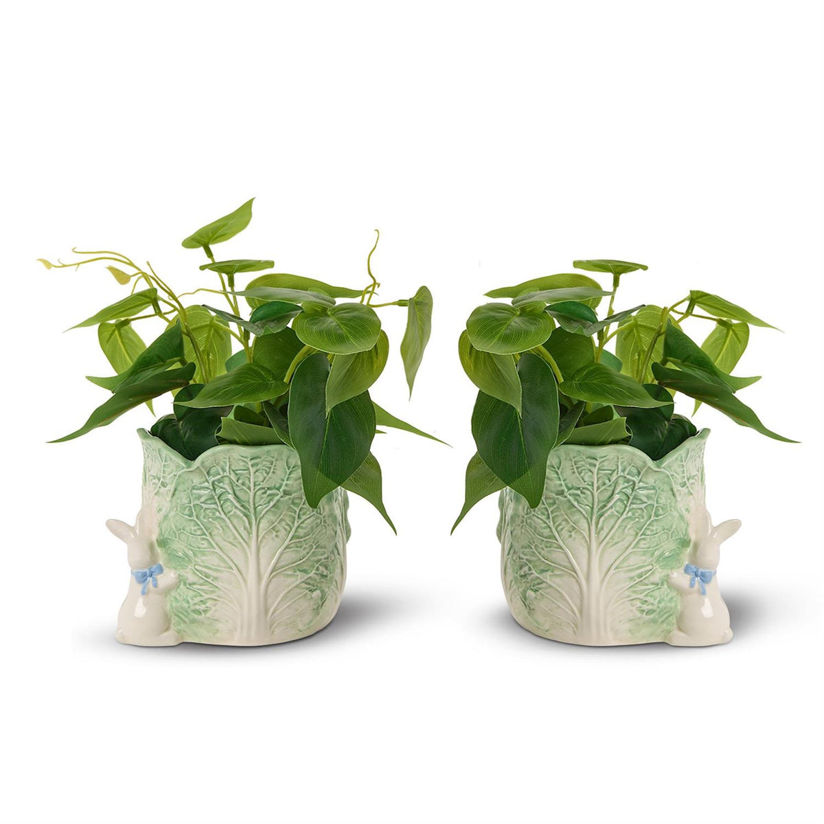 Cabbage and Bunny Cachepot - The Preppy Bunny