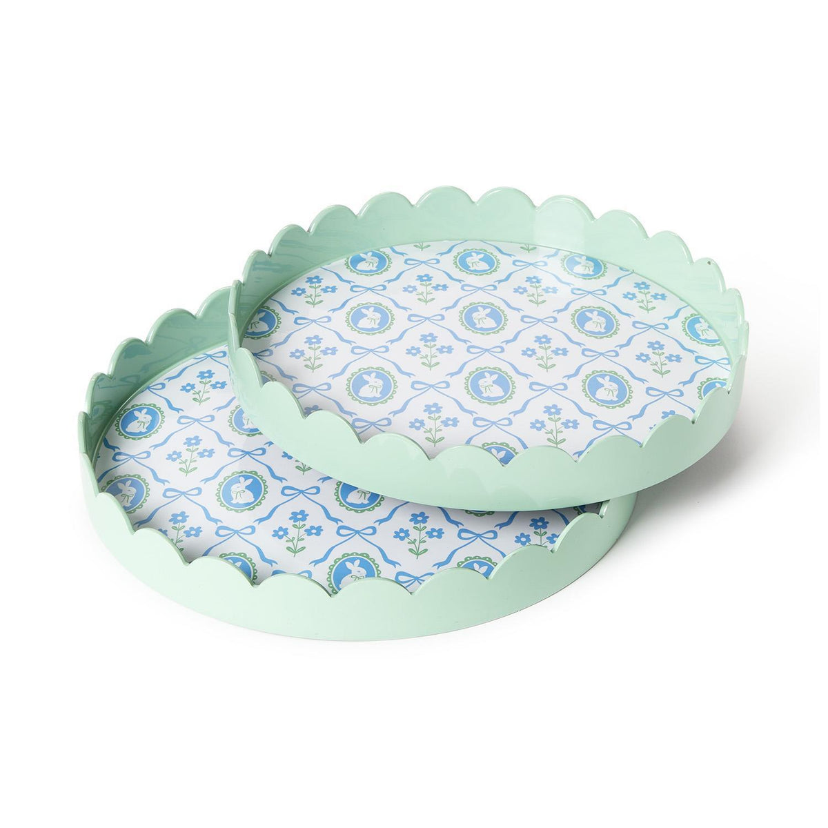 Bunnies and Bows Tray - 2 sizes - The Preppy Bunny
